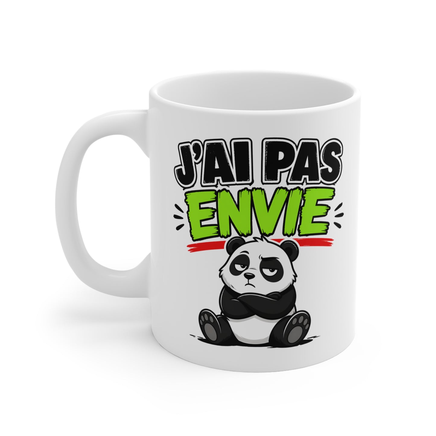 Tasse J’Ai Pas Envie – Mug Panda Humour Drôle et Sarcastique – Cadeau Homme Femme 325ml Idée cadeau fun