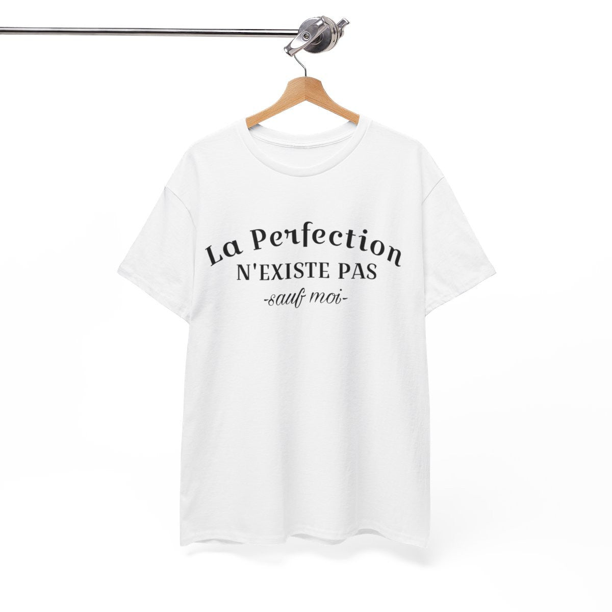 Tee Shirt La Perfection n'Existe Pas Sauf Moi idée cadeau humour drôle amusant pour homme et femme