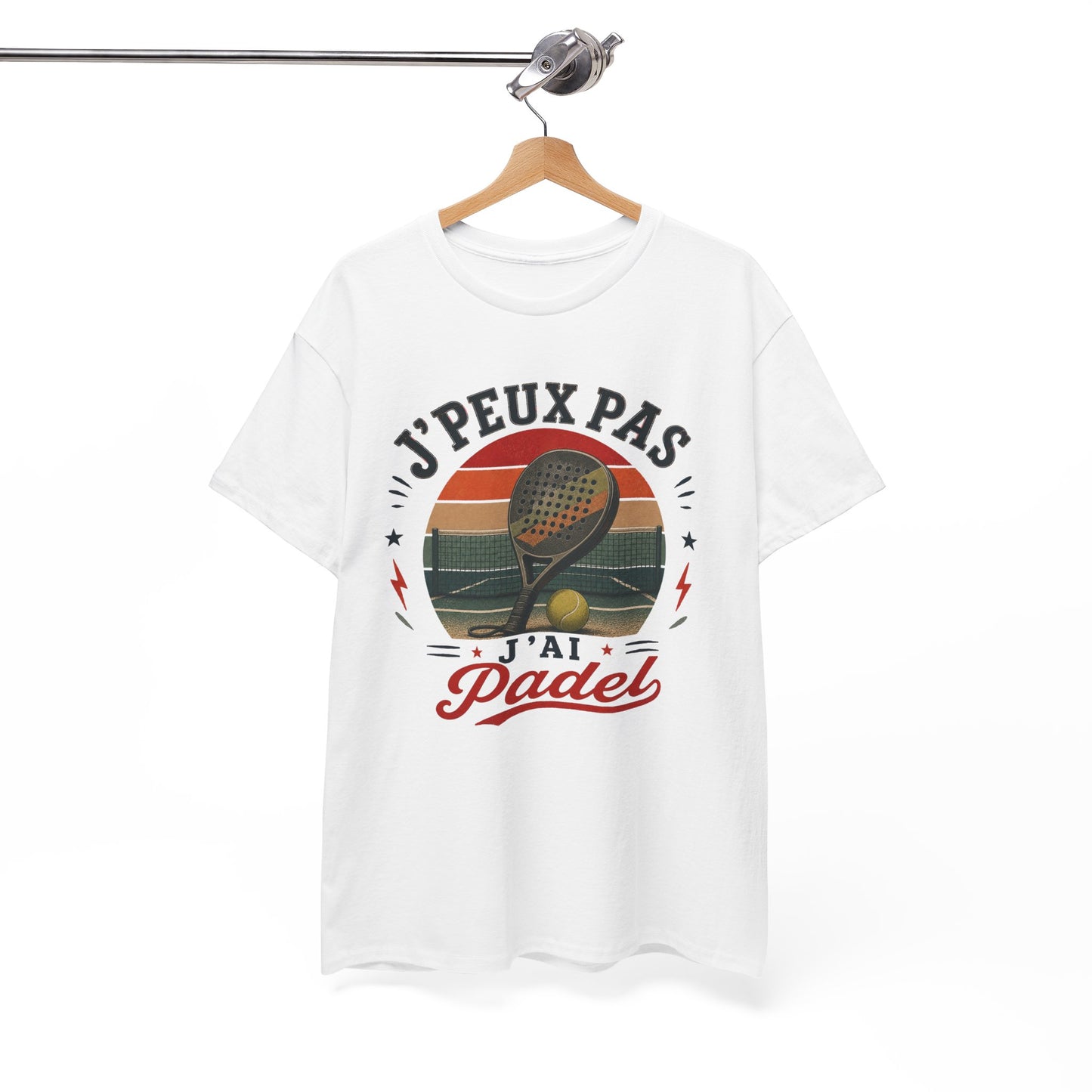 T-Shirt J’Peux Pas J’Ai Padel – Tee Shirt Humour Joueur Padel Vintage – Cadeau Sport Homme Femme