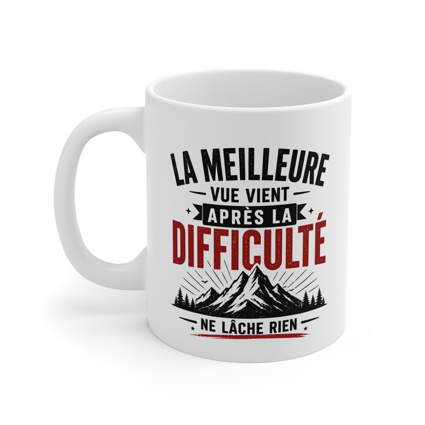 Tasse La Meilleure Vie Vient Après La Difficulté – Mug Citation Motivation Vintage – Cadeau Inspirant Homme Femme 325ml