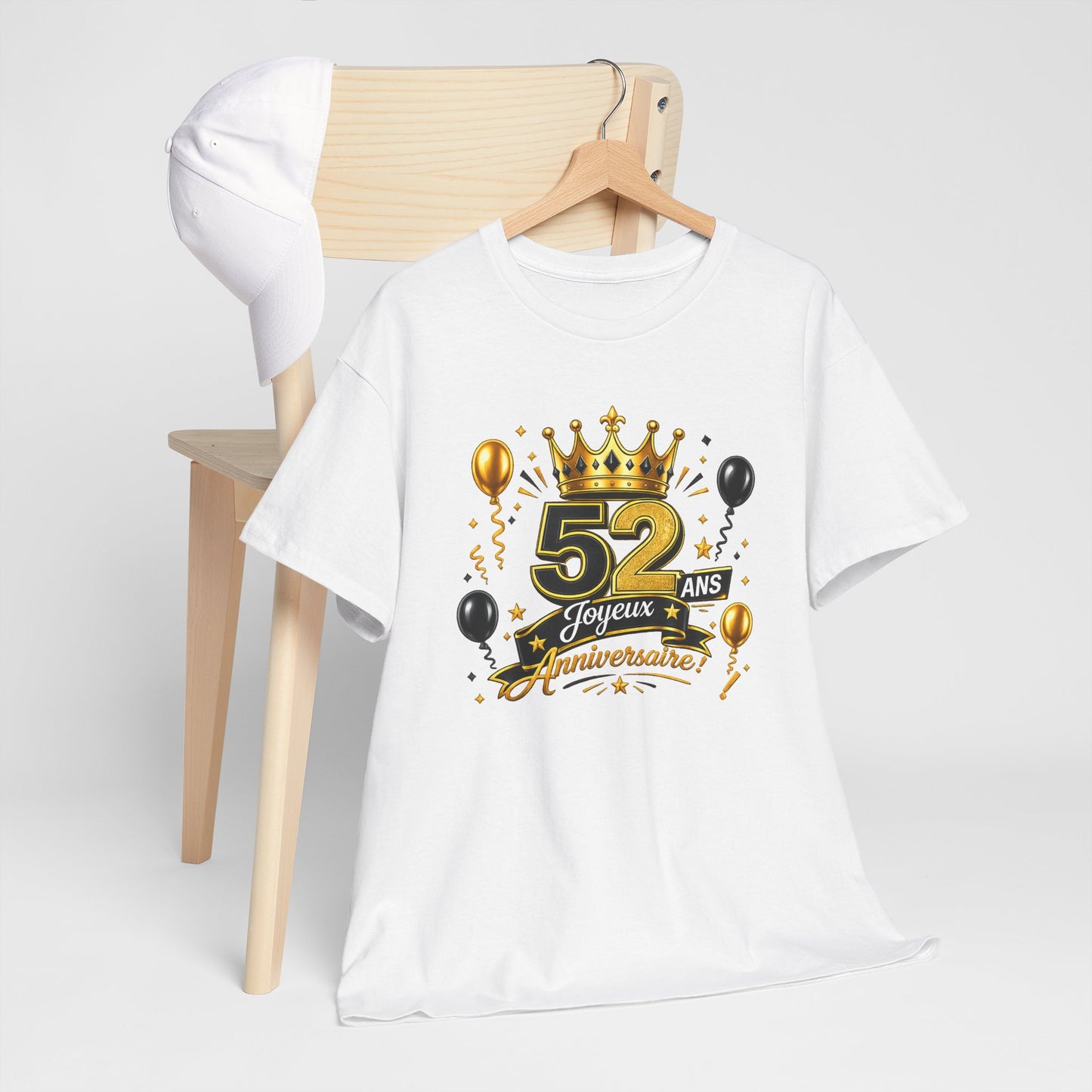 Tee Shirt Anniversaire 52 Ans Homme et Femme – Joyeux Anniversaire – Cadeau 52 Ans