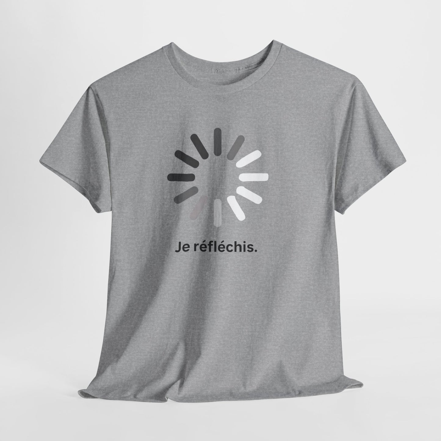 T-Shirt "Je Réfléchis" – Design Icône Chargement – Tee-Shirt Humour Geek Minimaliste