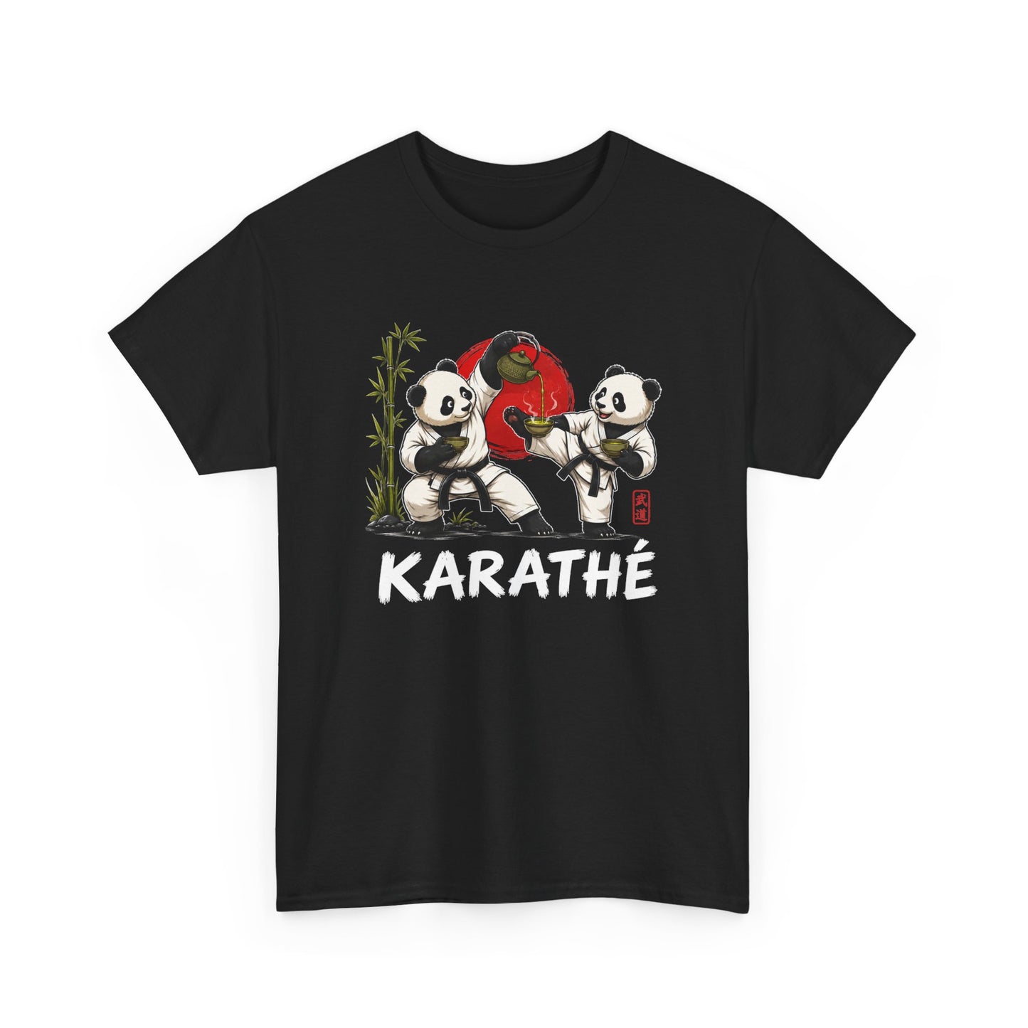 Tee Shirt Homme et Femme Panda Karaté Arts Martiaux Thé Humour Japonais Combat Sportif Original Cadeau