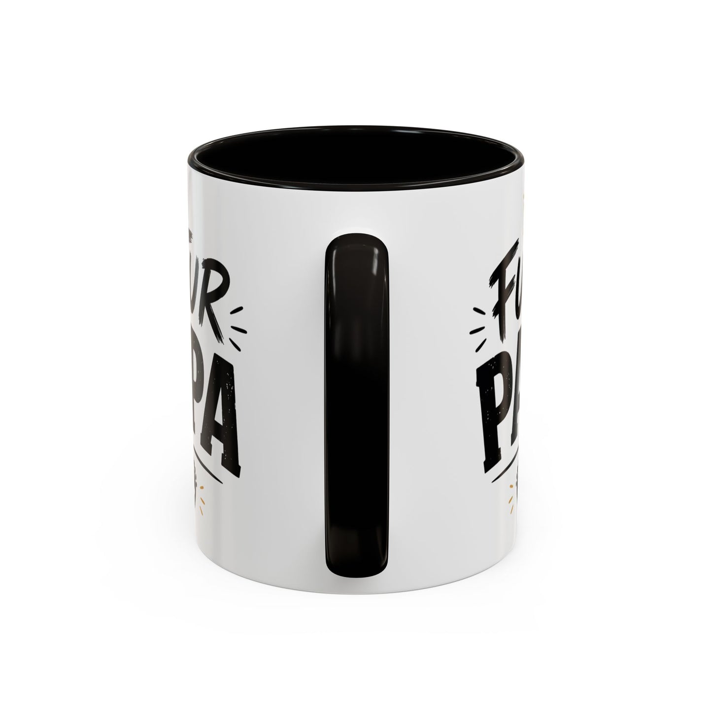 Mug Futur Papa – Tasse Grossesse avec Couronne et Pieds Bébé – Cadeau Future Papa Annonce Grossesse – Céramique 325ml Noir Bleu Rouge