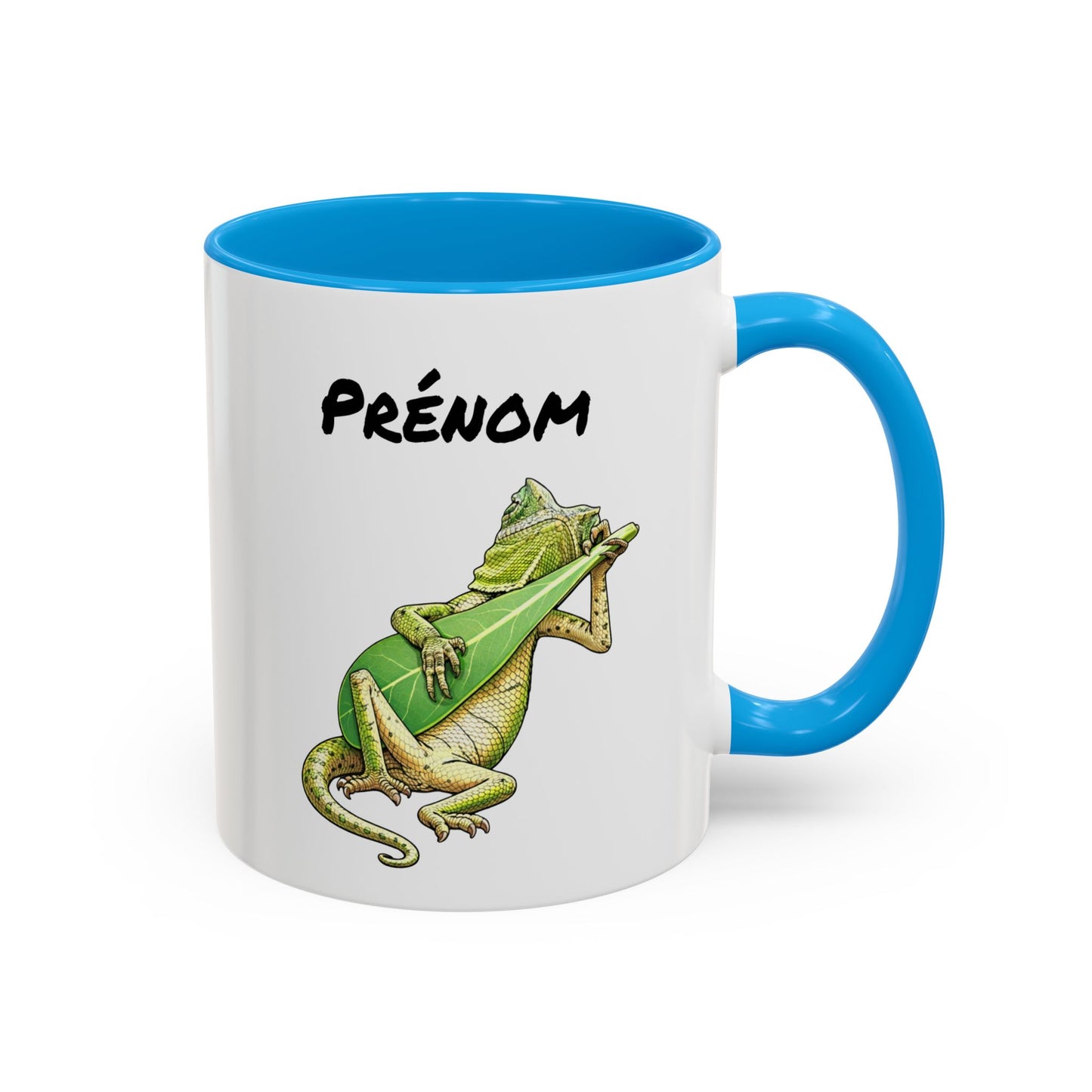 Tasse Iguane Guitare Personnalisable 325ml – Mug Céramique Animal Musicien Tropical Prénom Cadeau Original