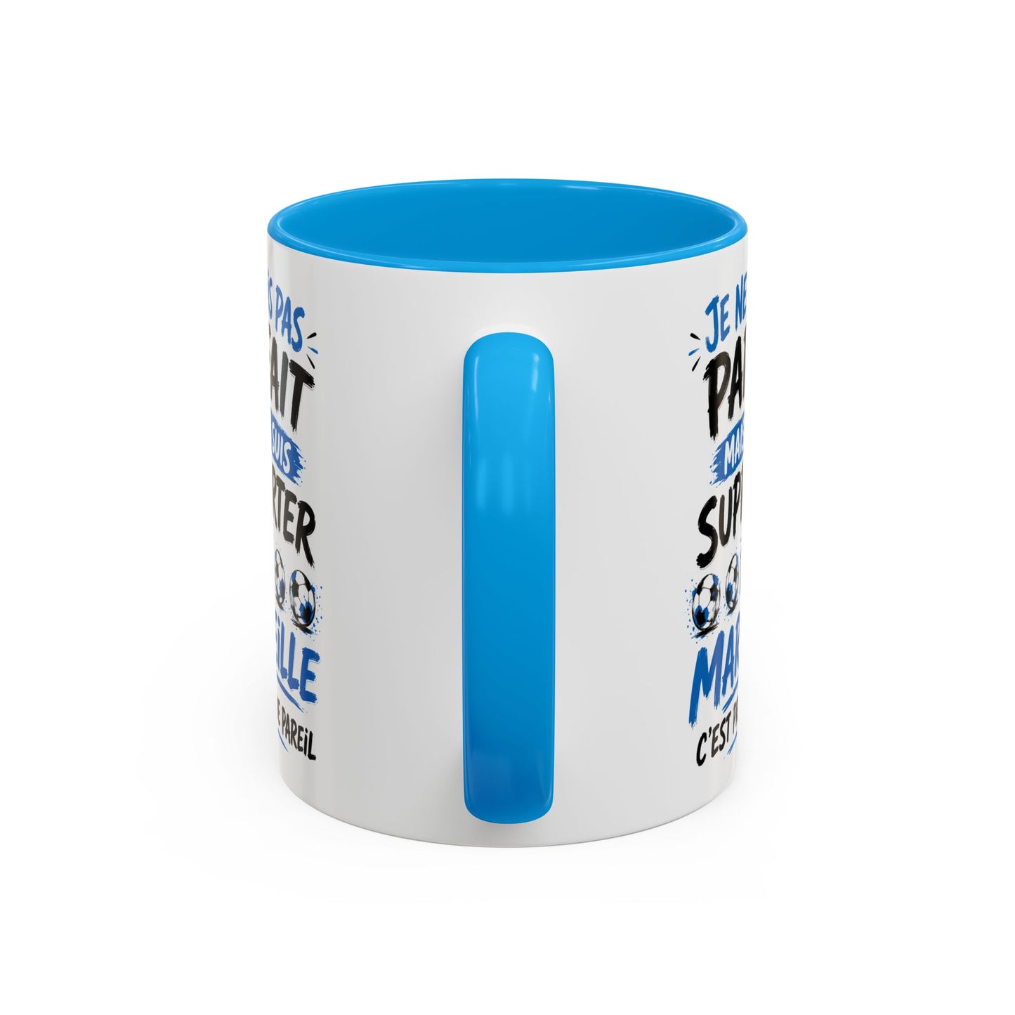 Tasse Humoristique Marseille – Je Ne Suis Pas Parfait Mais Je Suis Supporter de Marseille – Mug Fan Football 325ml
