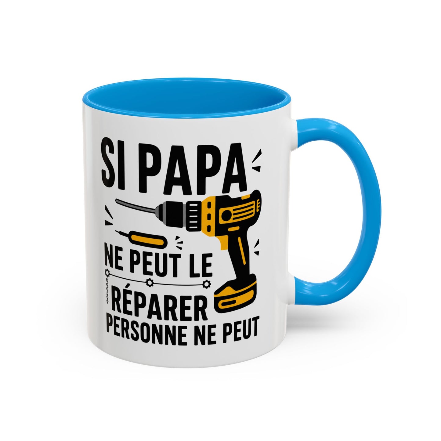 Tasse Si Papa Ne Peut Le Réparer Personne Ne Peut – Mug Humour Bricolage – Cadeau Papa Bricoleur 325ml