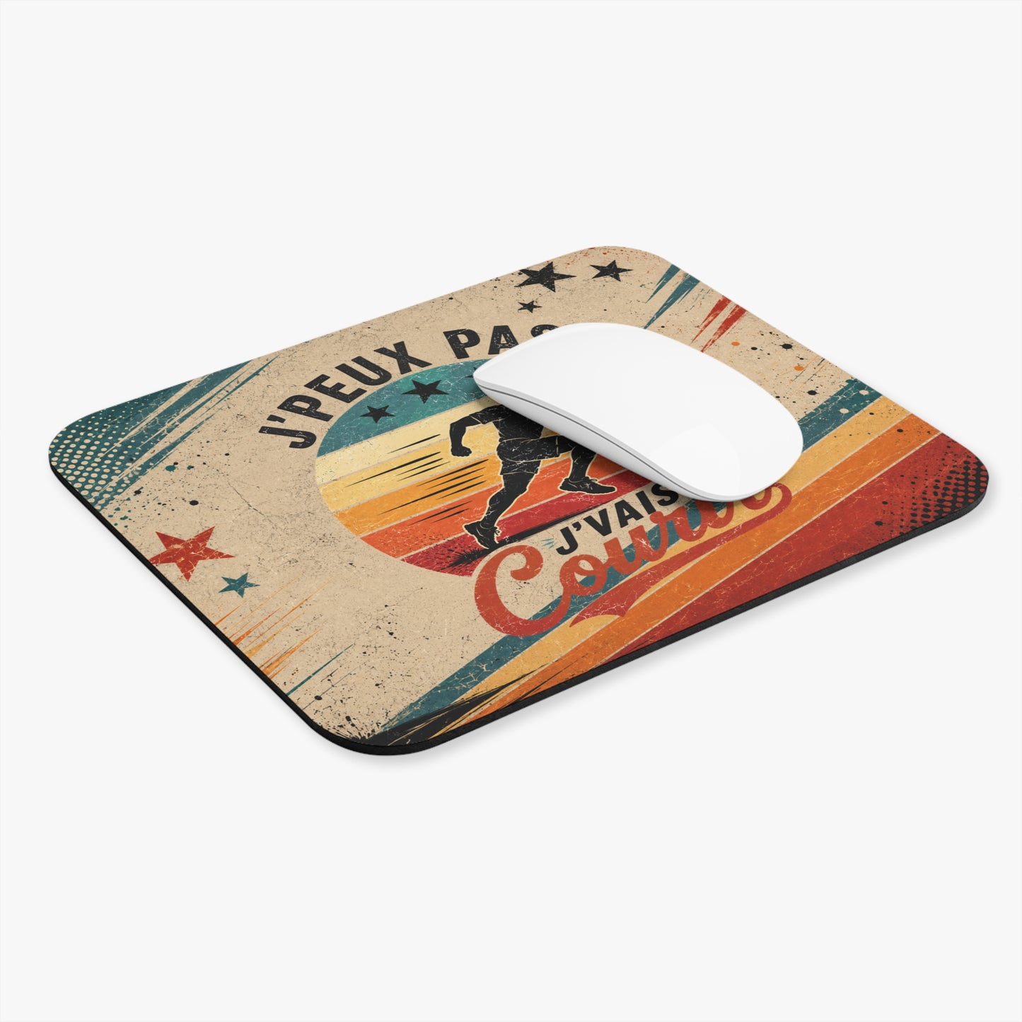 Tapis de Souris Running Homme J'Peux Pas J'Vais Courir – Cadeau Humour Course à Pied Jogging Marathon Trail Runner Bureau