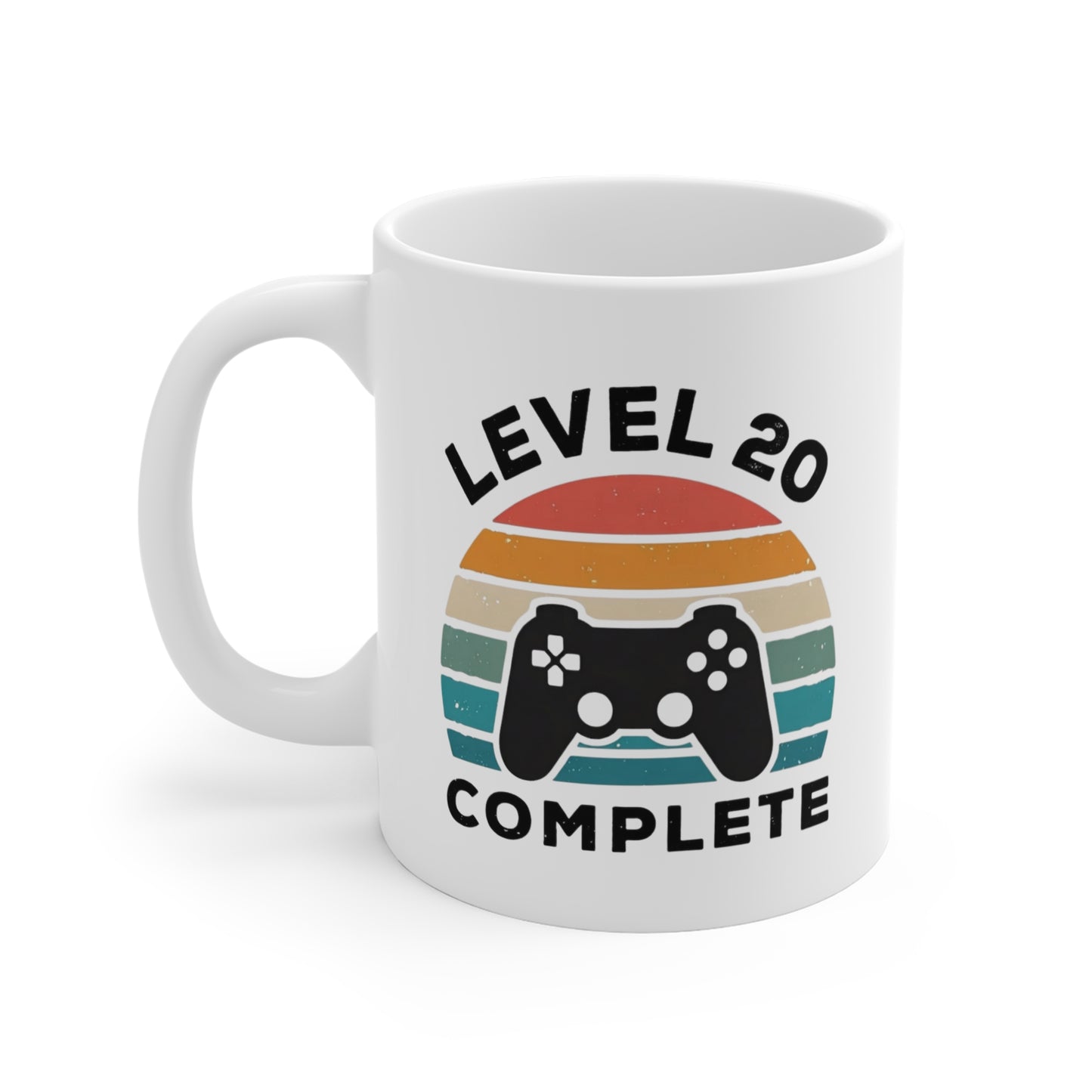 Tasse Level 20 Complète – Mug Gamer 20 Ans Homme Femme – Cadeau Anniversaire Jeux Vidéo Gaming Vintage 325 ml