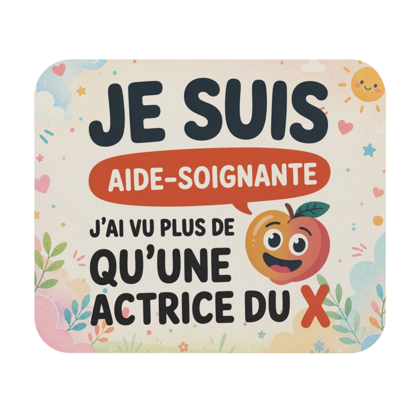 Tapis de Souris 22x18cm Je Suis Aide-Soignante Humour Cadeau Femme Bureau Gaming