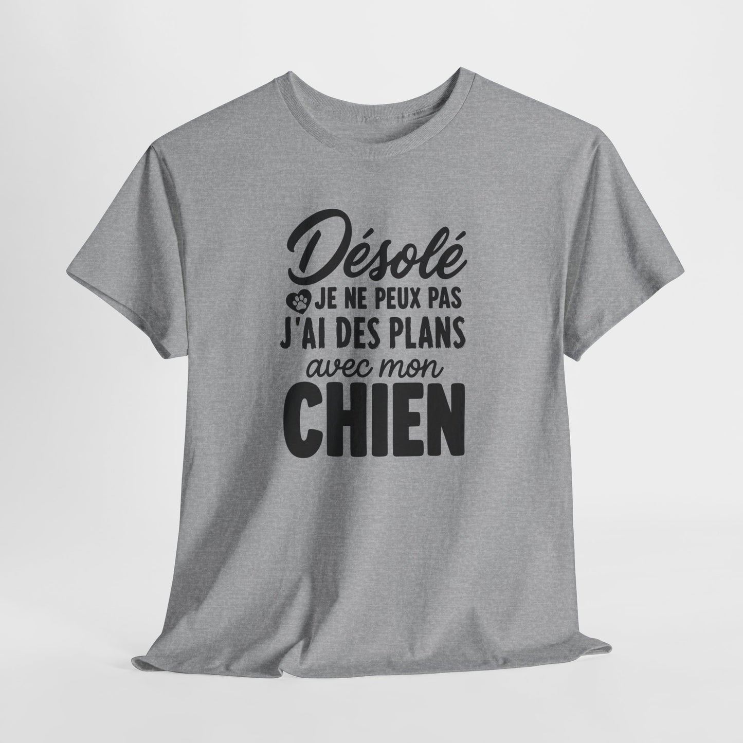 T-Shirt Chien Homme et Femme – Cadeau Amoureux des Chiens – Humour Propriétaire Maître Maîtresse – Passion Animaux Compagnon Canin