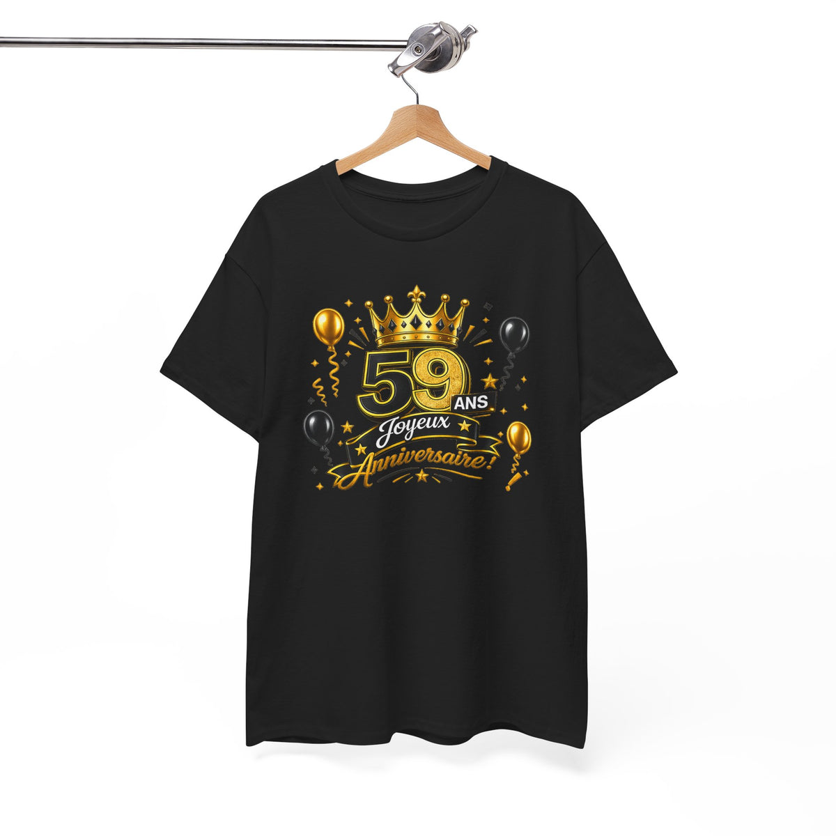 Tee Shirt Anniversaire 59 Ans Homme et Femme – Joyeux Anniversaire – Cadeau 59 Ans