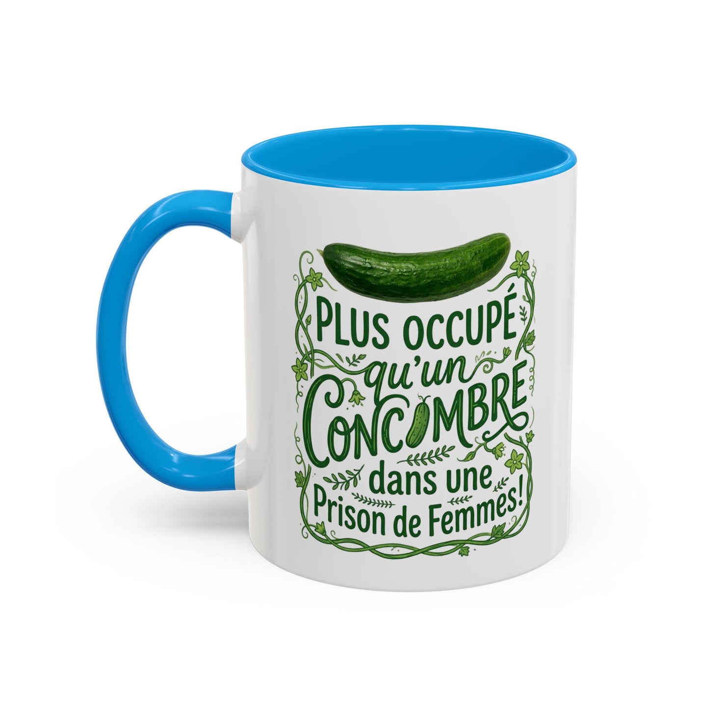 Tasse Humour Concombre 325ml – Mug Céramique Citation Drôle Jardin Légume Cadeau Original