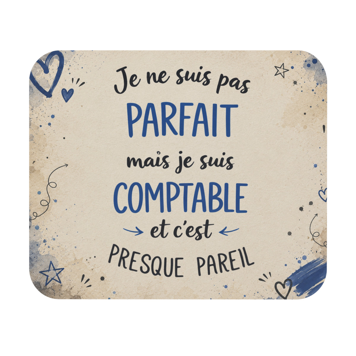 Tapis de Souris 22x18cm Je Ne Suis Pas Parfait Mais Je Suis Comptable Cadeau Comptable Homme Humour Bureau Gaming