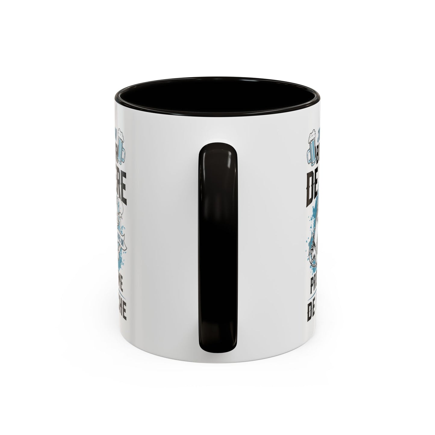 Mug Pêcheur Bière – Tasse Humoristique Poisson – Idée Cadeau Homme Passionné de Pêche – 325 ml Noir Bleu Rouge