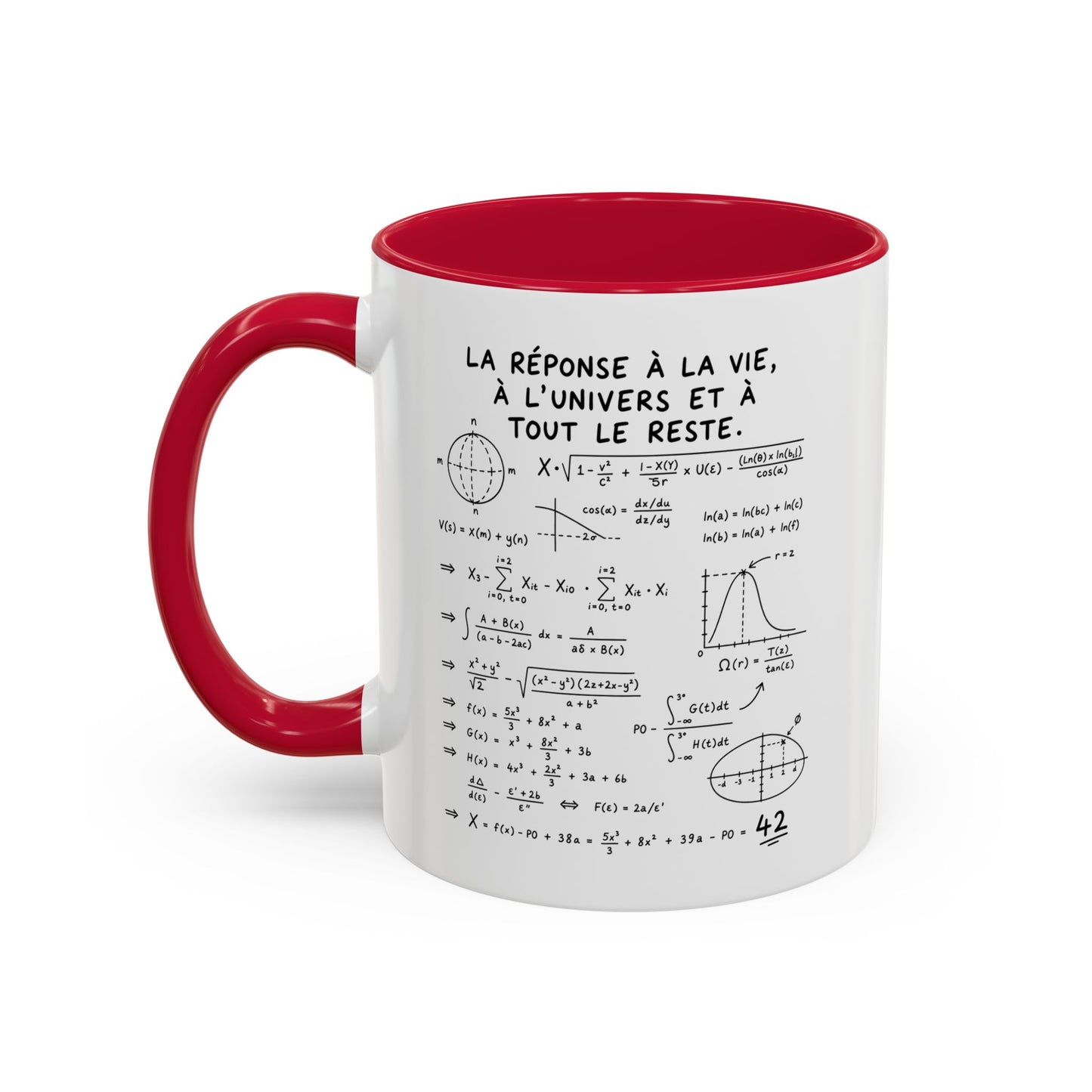 Tasse La Réponse à la Vie à l’Univers et à Tout le Reste 42 – Mug Humour Geek Mathématiques Sciences – Cadeau Homme Femme 325ml