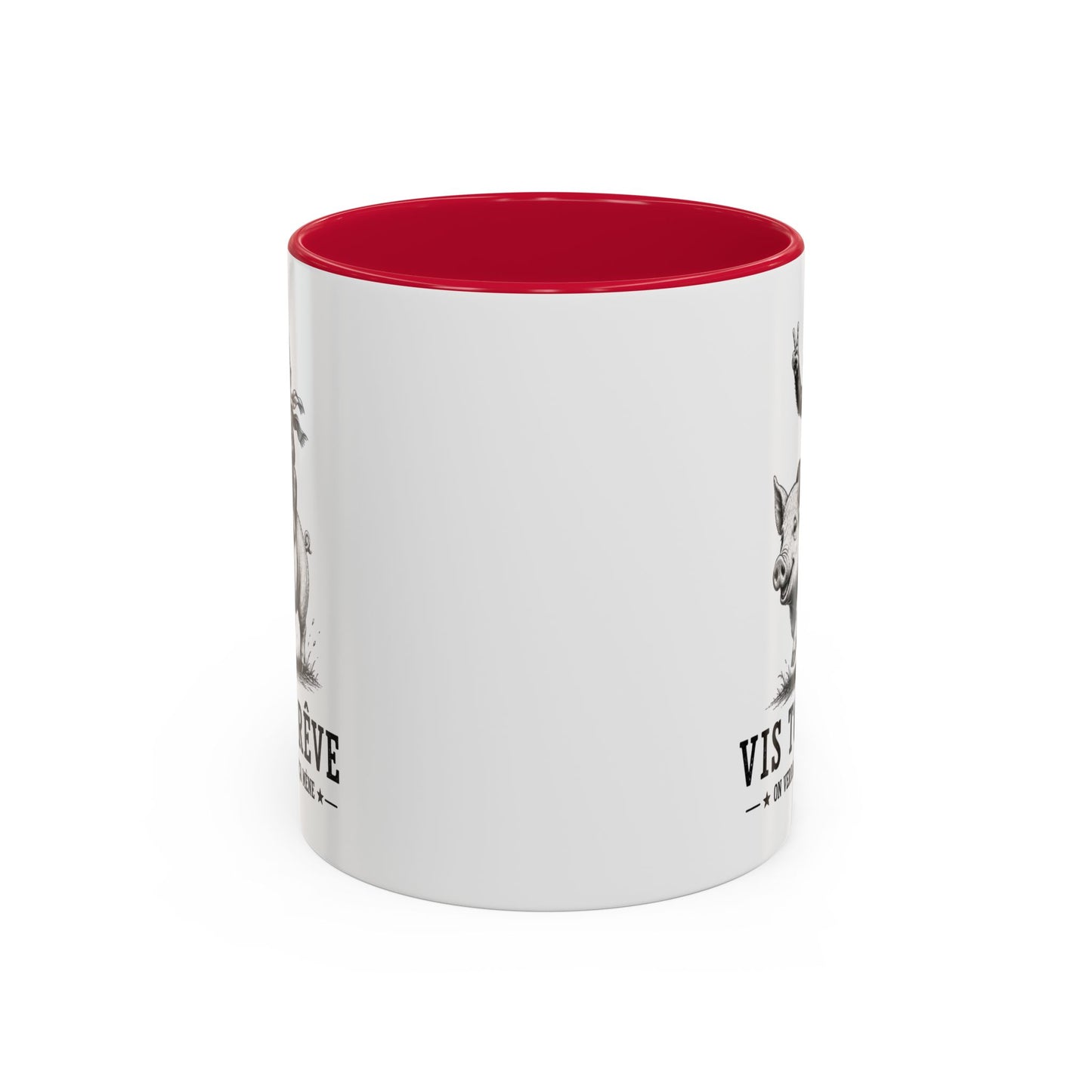 Tasse Vis Ton Rêve On Verra Bien Où Ça Mène – Mug Humour Singe Cochon Vintage – Cadeau Homme Femme 325 ml