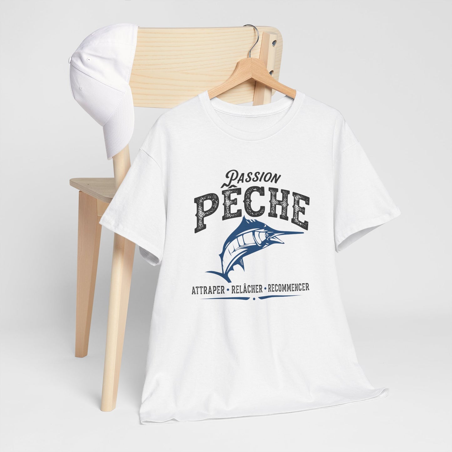 T-Shirt Pêche Homme et Femme – Cadeau Pêcheur Passionné – Poisson Pêche Sportive – Idée Cadeau Pêche Anniversaire Noël