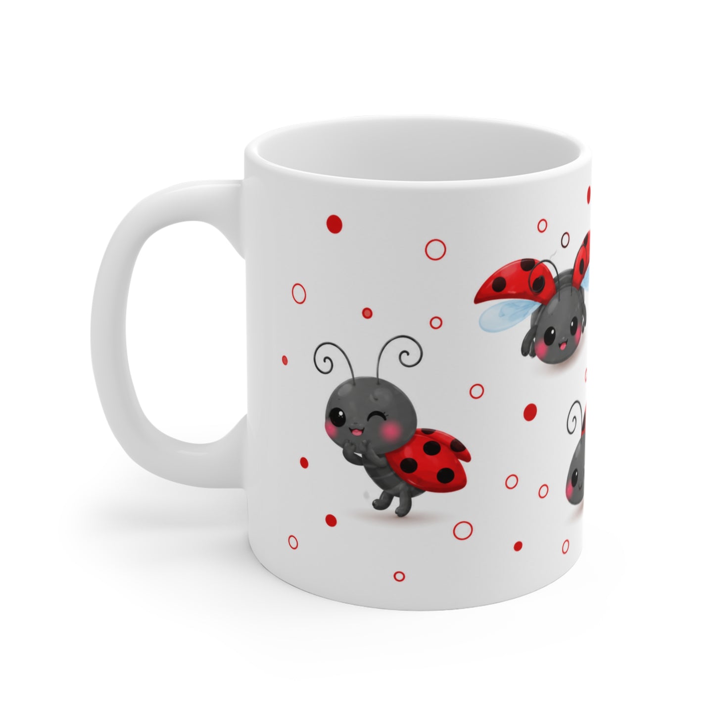 Tasse Coccinelles Kawaii – Mug Insectes Cartoon Adorables – Cadeau Femme Enfant 325ml
