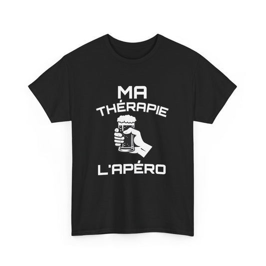 Tee-Shirt Ma Thérapie L'apéro idée cadeau amusant humour drole pour Homme ou Femme