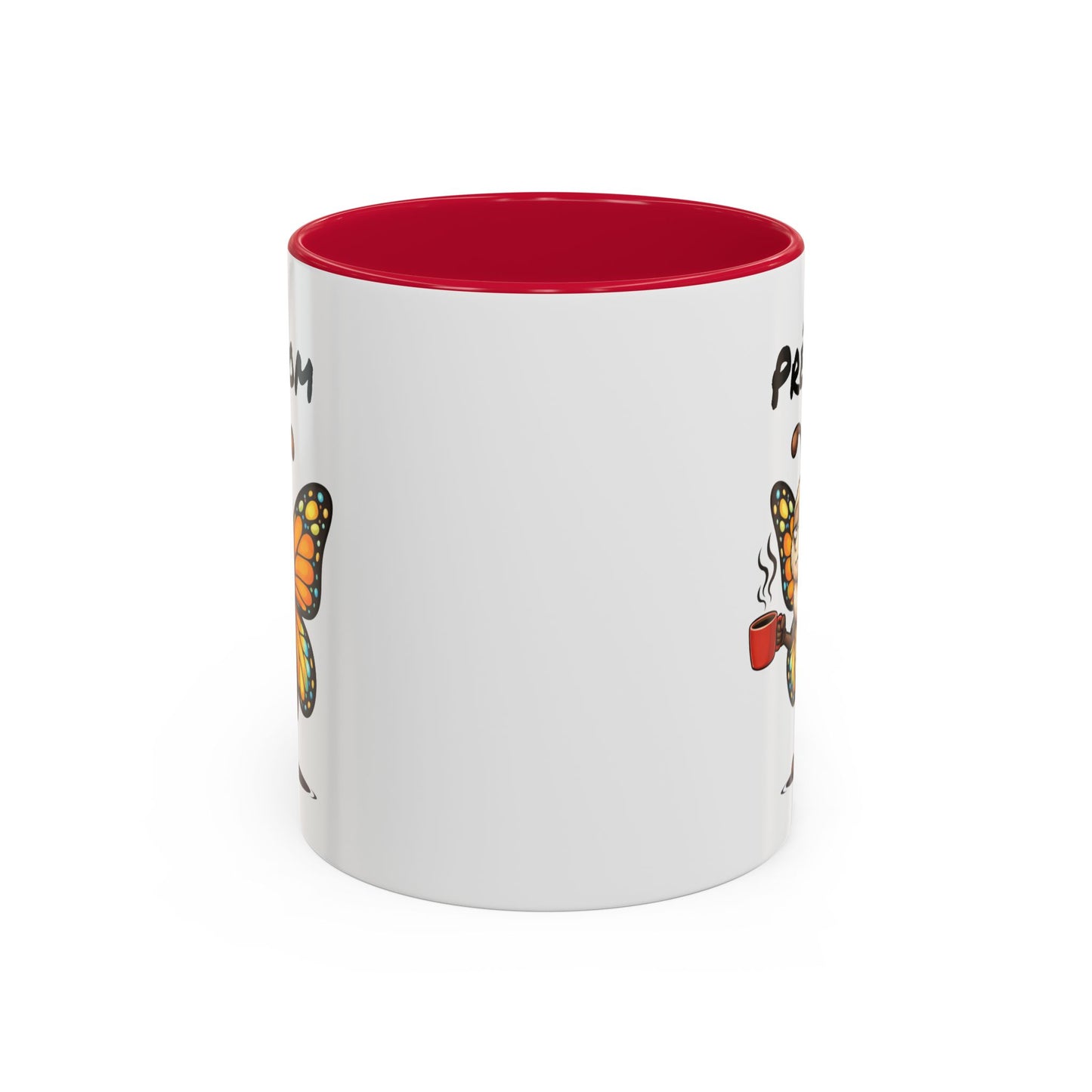 Tasse Papillon avec Café – Mug Insecte Humoristique Fatigue – Illustration Cartoon 325ml