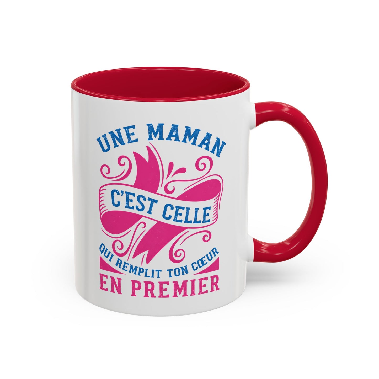 Mug Maman Femme – Tasse Cadeau Mère Amour Famille – Idée Originale Anniversaire Fête des Mères Noël Noir Bleu Rouge