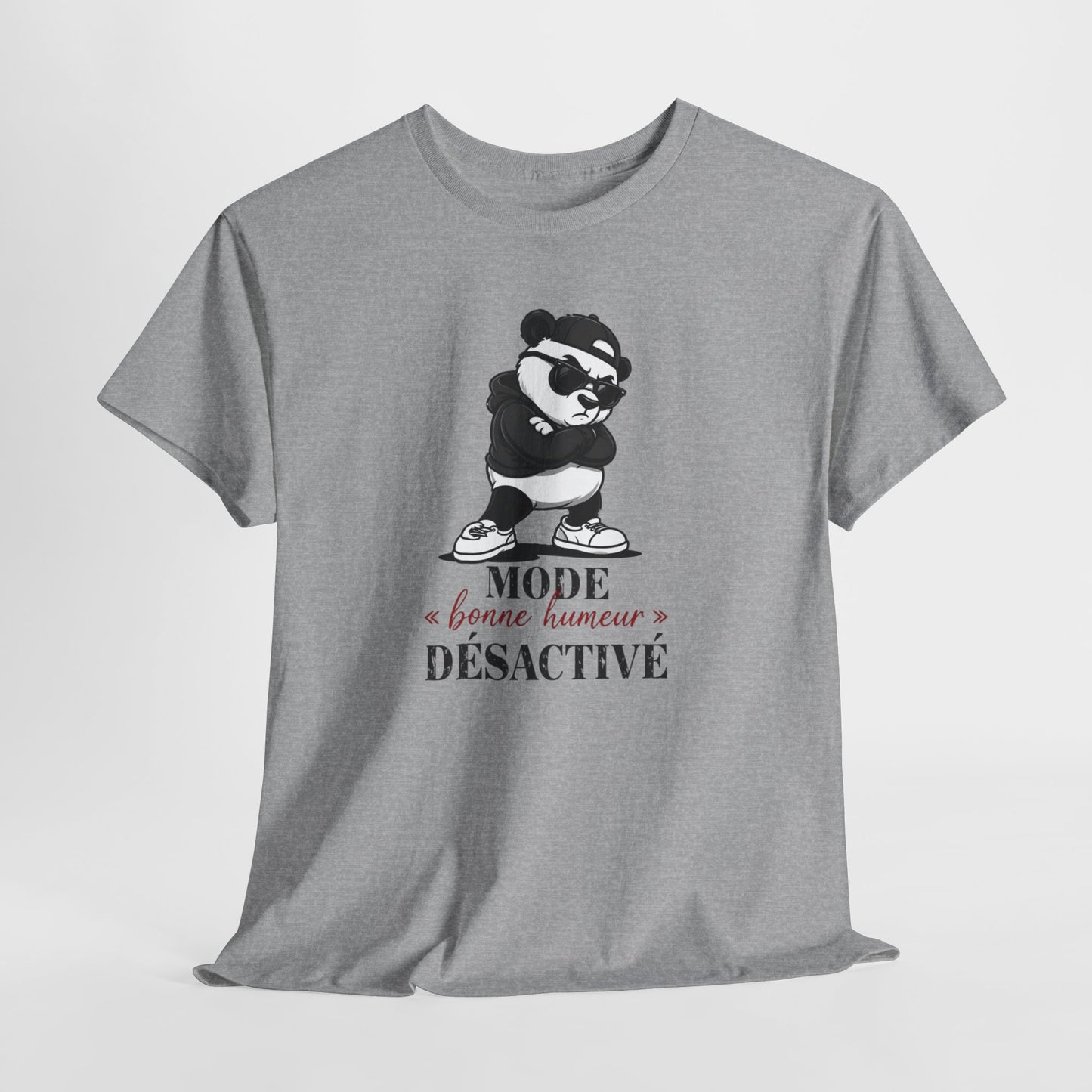 T-Shirt Panda Mode Bonne Humeur Désactivé – Tee Shirt Humour Panda Stylé – T-Shirt Drôle Bad Mood Cadeau Original