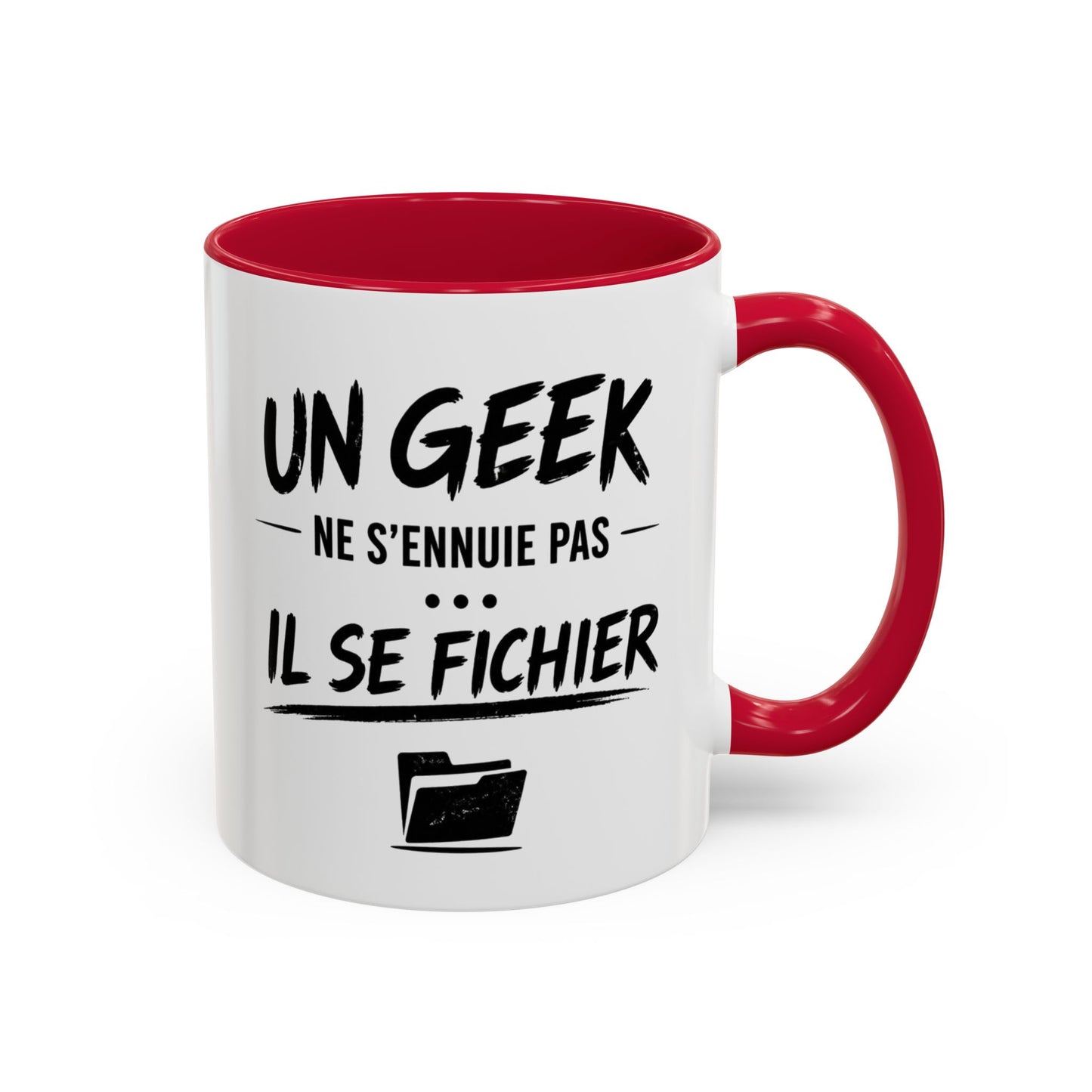Mug Geek Informatique – Un Geek Ne S’ennuie Pas Il Se Fichier – Tasse Humour Développeur Gamer Programmation Cadeau Original Céramique 325ml