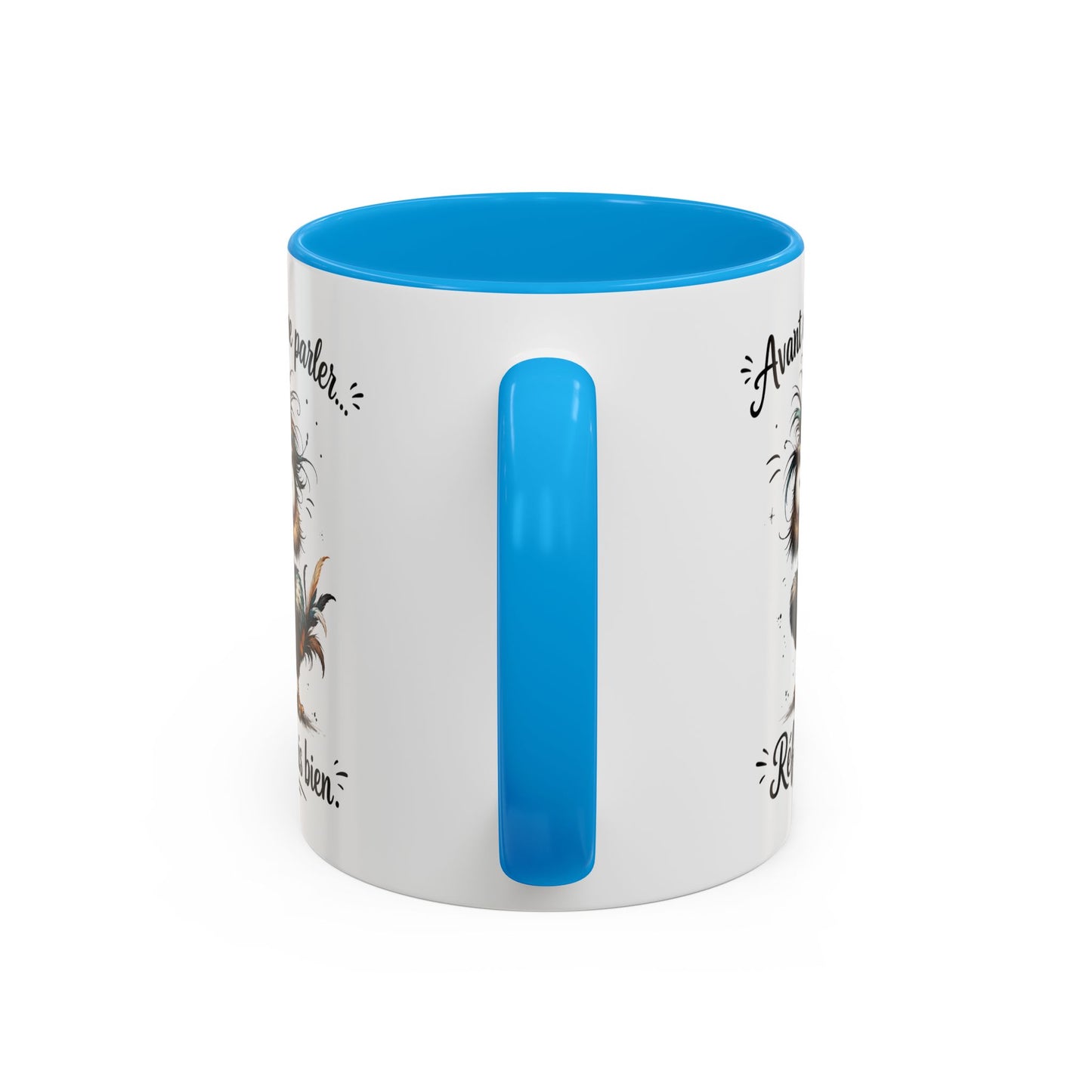 Tasse Avant De Me Parler Réfléchis Bien – Mug Humour Oiseau Drôle – Cadeau Homme Femme Collègue 325ml
