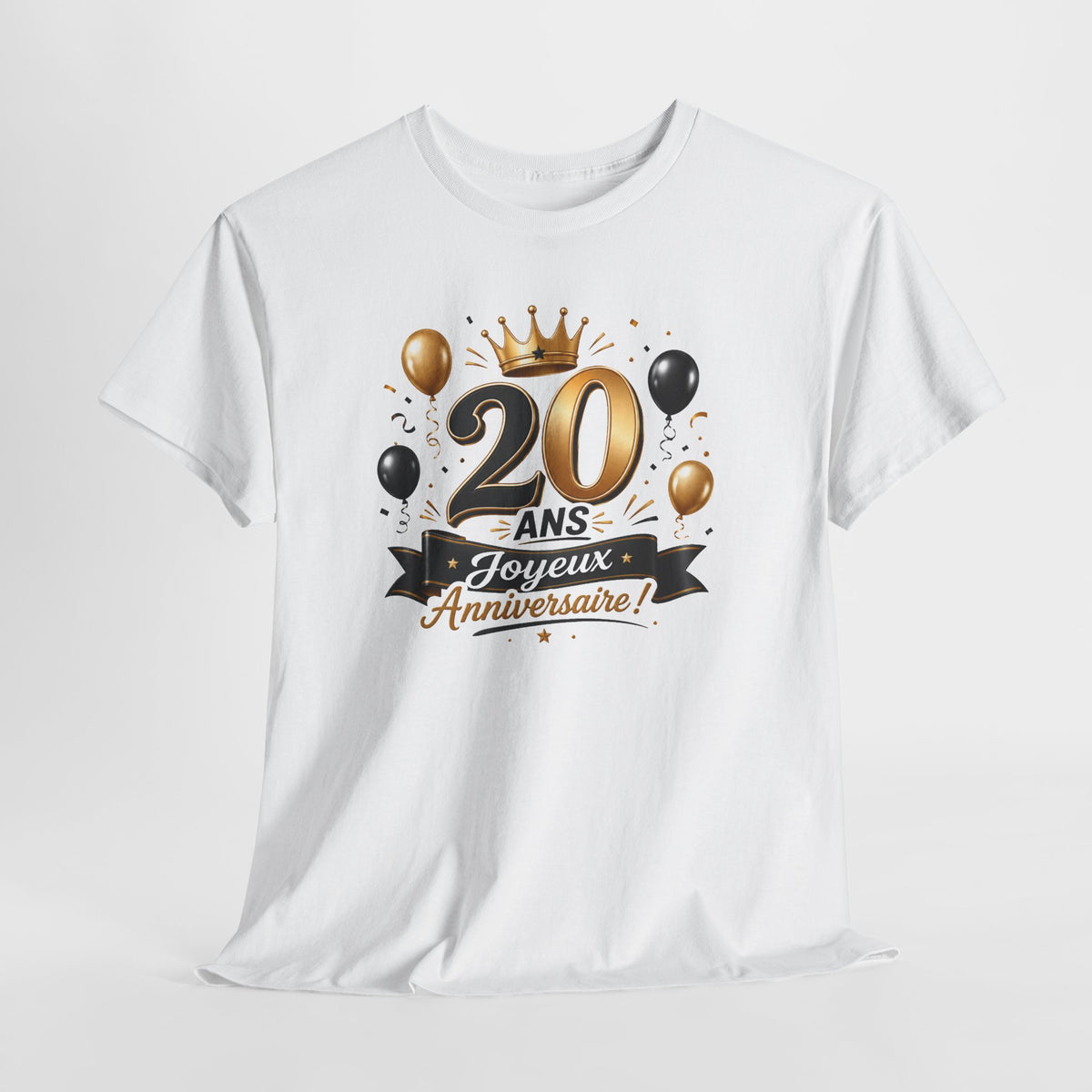 Tee Shirt Anniversaire 20 Ans Homme et Femme Joyeux Anniversaire Cadeau 20 Ans Idée Cadeau Adulte