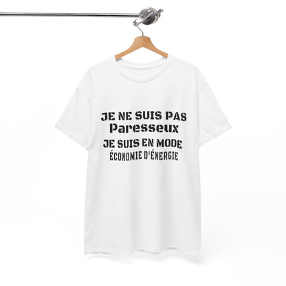 Tee-Shirt Homme Mode Économie d'Énergie - Pas Paresseux idée cadeau humour drole