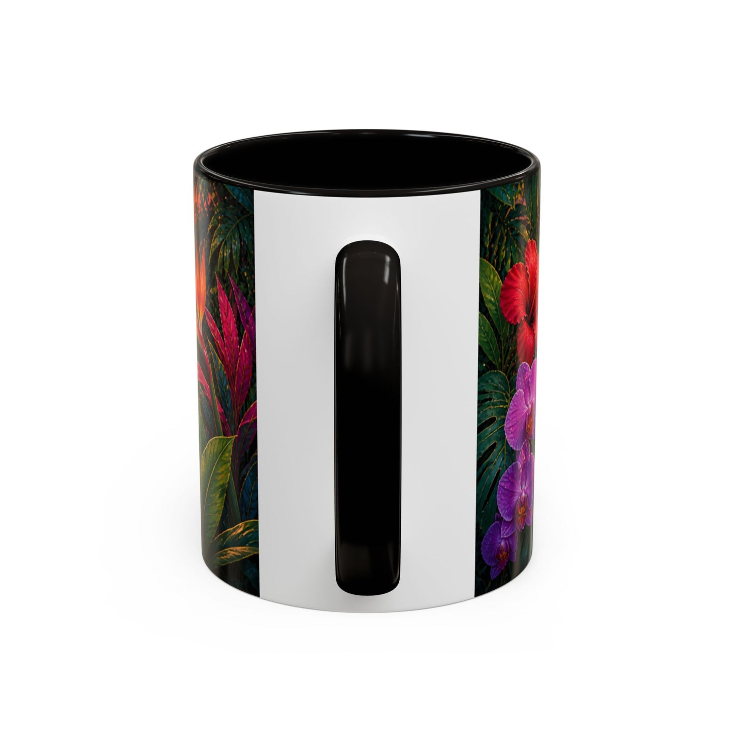 Tasse Léopard Tropical et Fleurs Exotiques – Mug Animal Sauvage Jungle – Design Artistique Coloré – Céramique 325ml