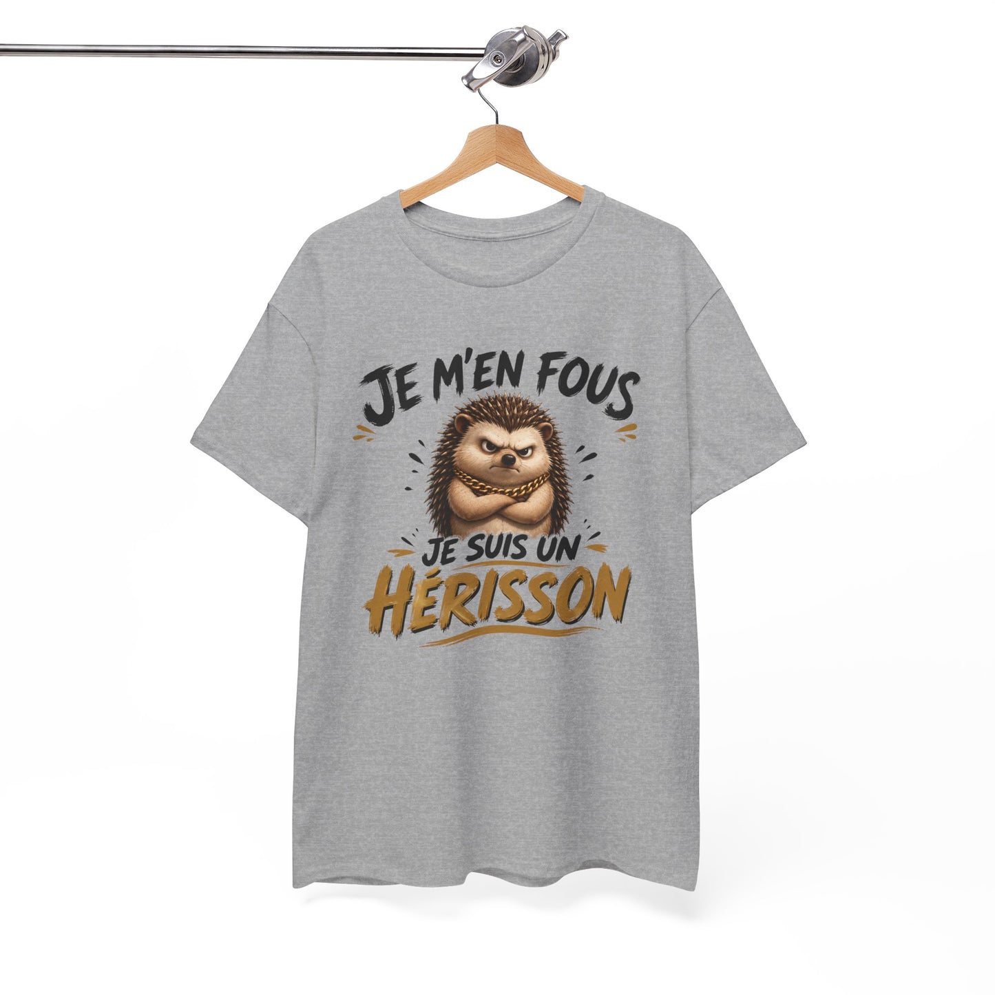 Tee-Shirt Homme Femme Je M’en Fous Je Suis Un Hérisson – Hérisson Humoristique – Cadeau Humour Adulte