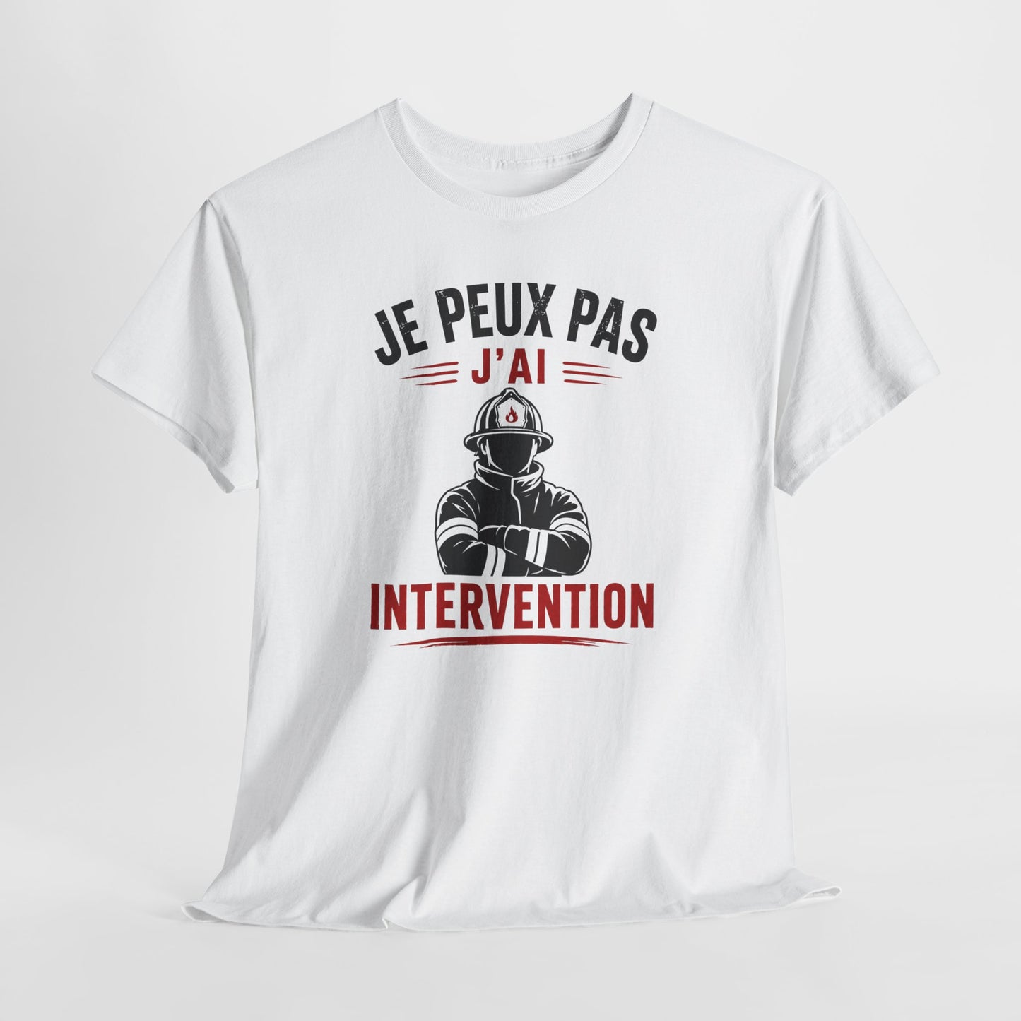 Tee-Shirt Pompier Homme et Femme – Sapeur-Pompier Intervention Secours – Cadeau Original pour Pompier Professionnel ou Volontaire
