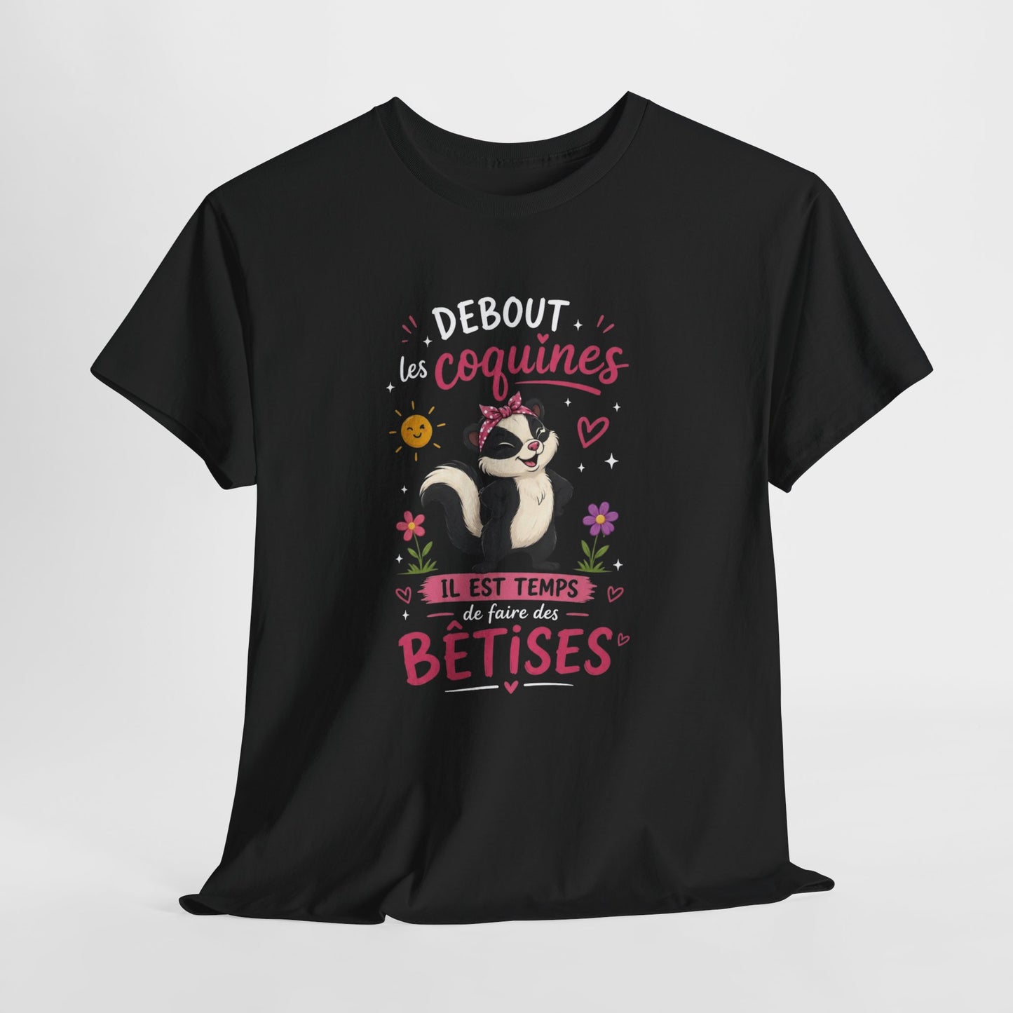 Tee-Shirt Femme Humour – Putois Drôle Coquine et Bêtises – Cadeau Original Amusant pour Femme Copine Amie