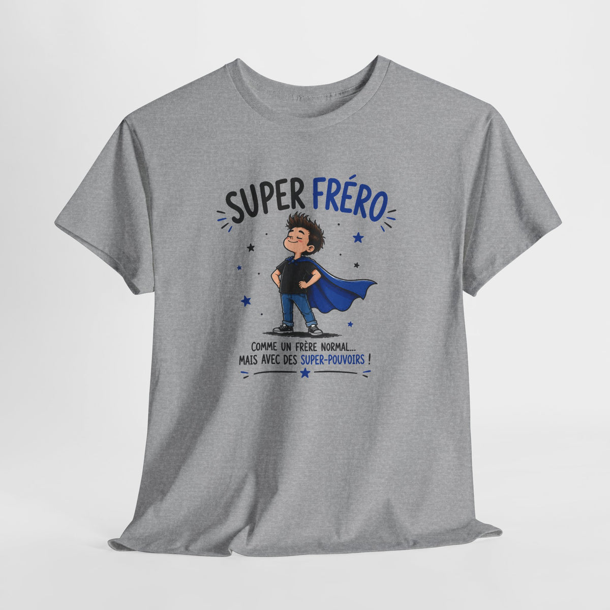 Tee Shirt Frère Homme – Super Fréro Comme un Frère Normal Mais Carrément Super – T-Shirt Humour Cadeau Original