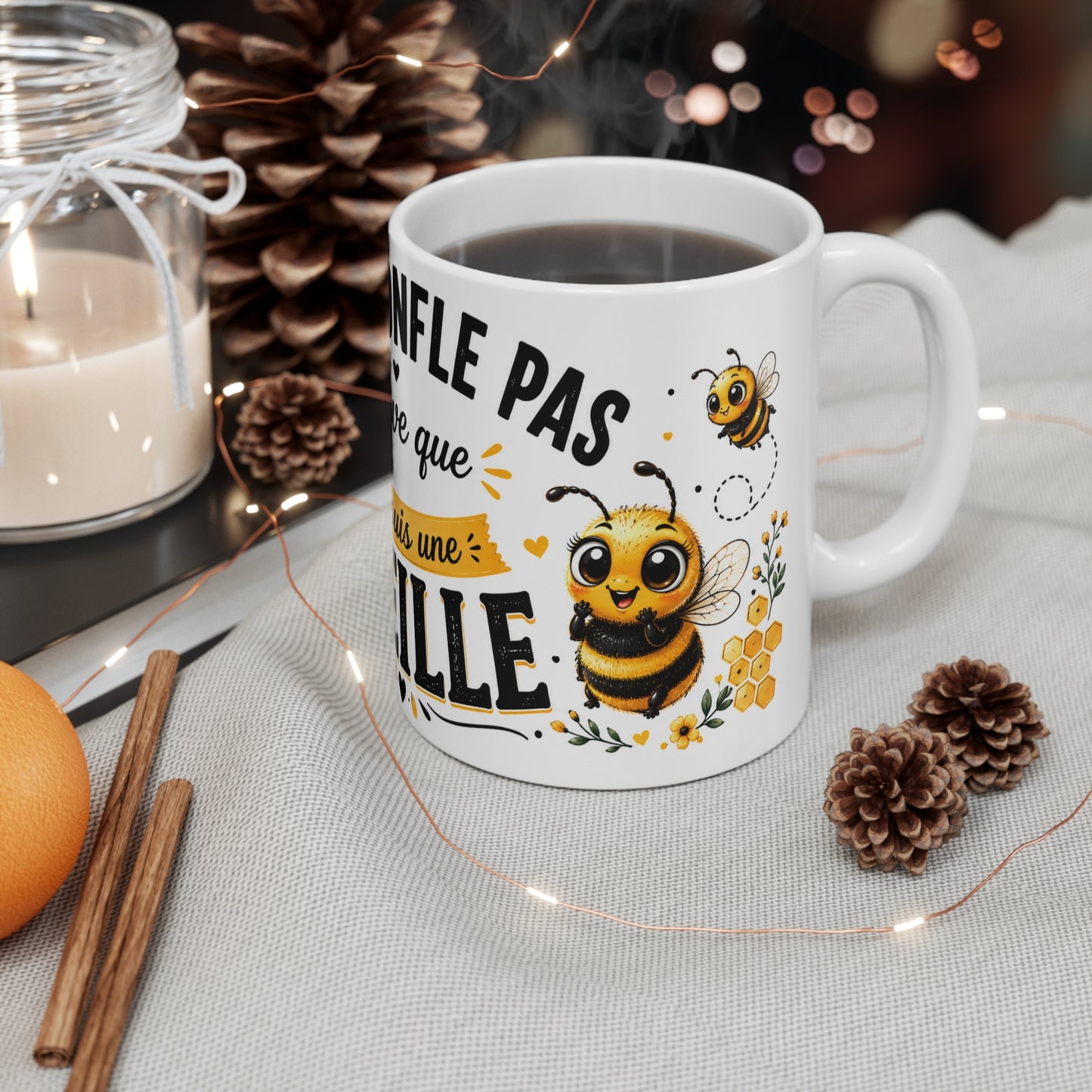 Tasse Je Ne Ronfle Pas Je Rêve Que Je Suis Une Abeille – Mug Abeille Humour et Kawaii – Cadeau Original 325ml