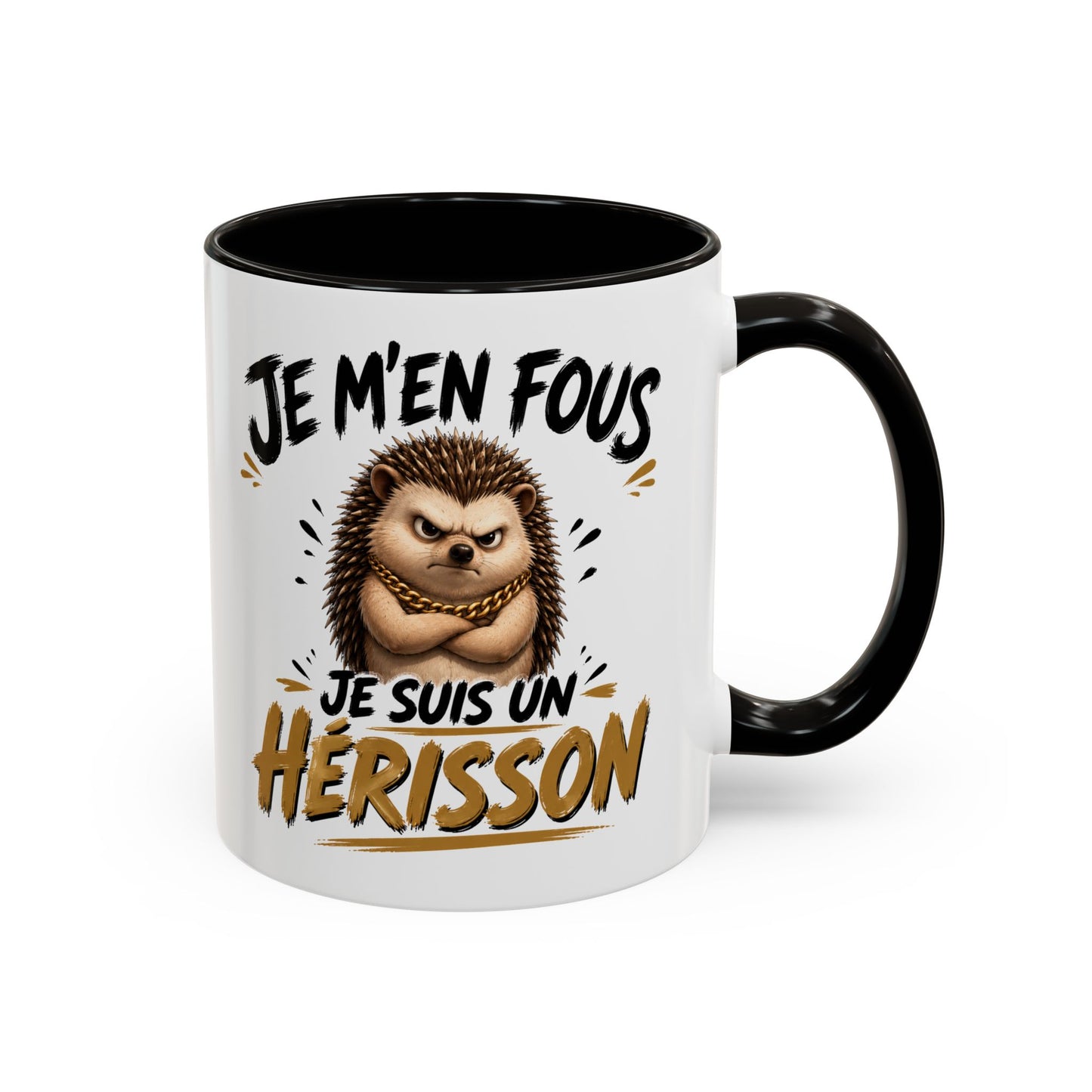 Tasse Je M’En Fous Je Suis Un Hérisson – Mug Hérisson Humoristique – Cadeau Homme Femme Amoureux des Animaux 325ml