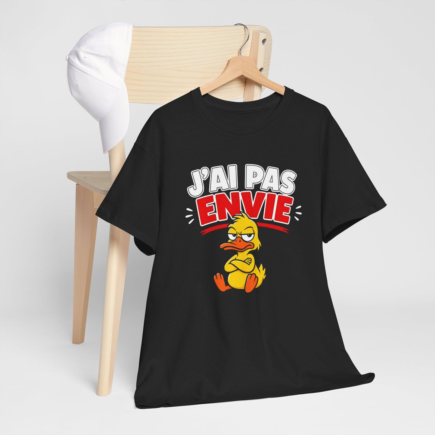T-Shirt Humour Canard – J’ai Pas Envie – Tee Shirt Drôle Adulte Mauvaise Humeur Idée Cadeau