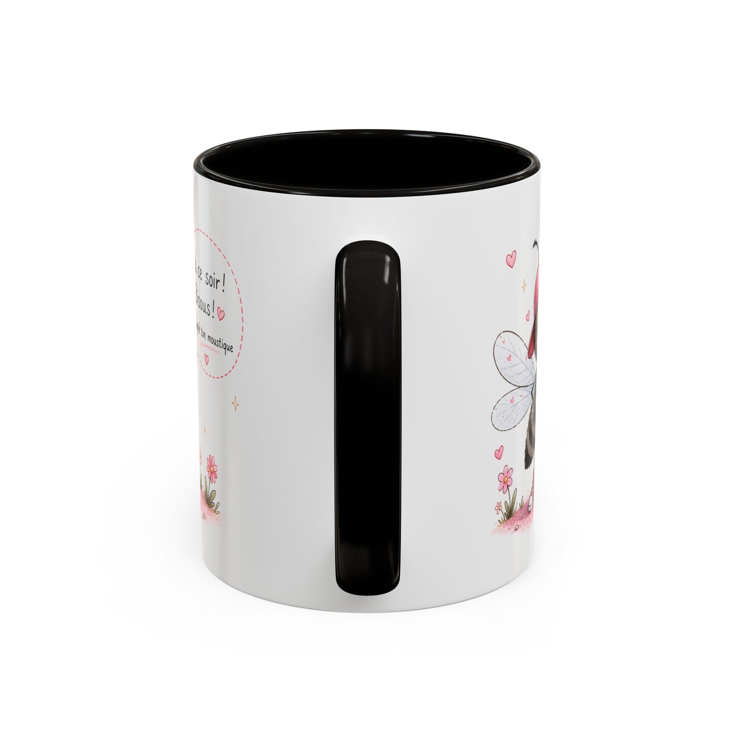 Tasse À Ce Soir ! Bisous ! Signé Ton Moustique – Mug Moustique Humour Kawaii – Cadeau Drôle Homme Femme 325ml