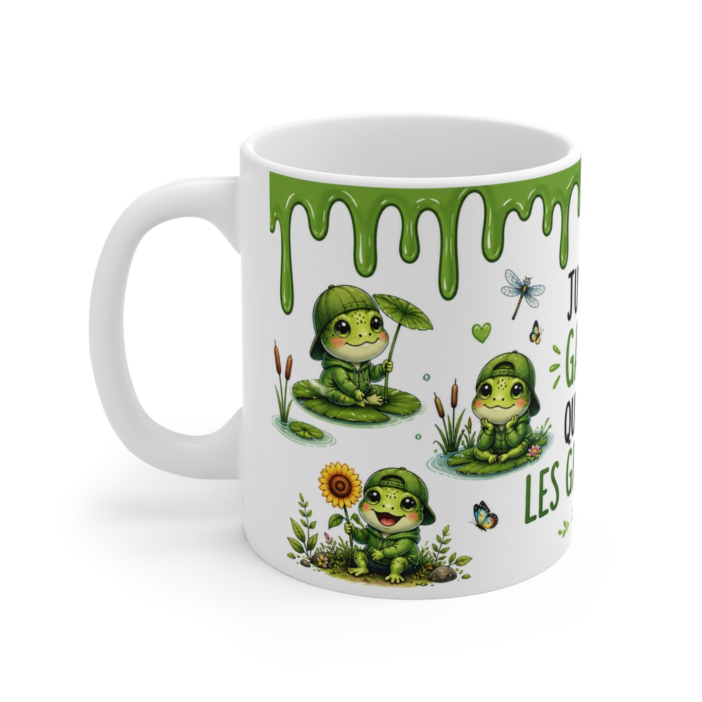 Tasse Juste Un Garçon Qui Adore Les Grenouilles – Mug Grenouille Kawaii Garçon Casquette Nénuphar – Cadeau Enfant Homme 325ml