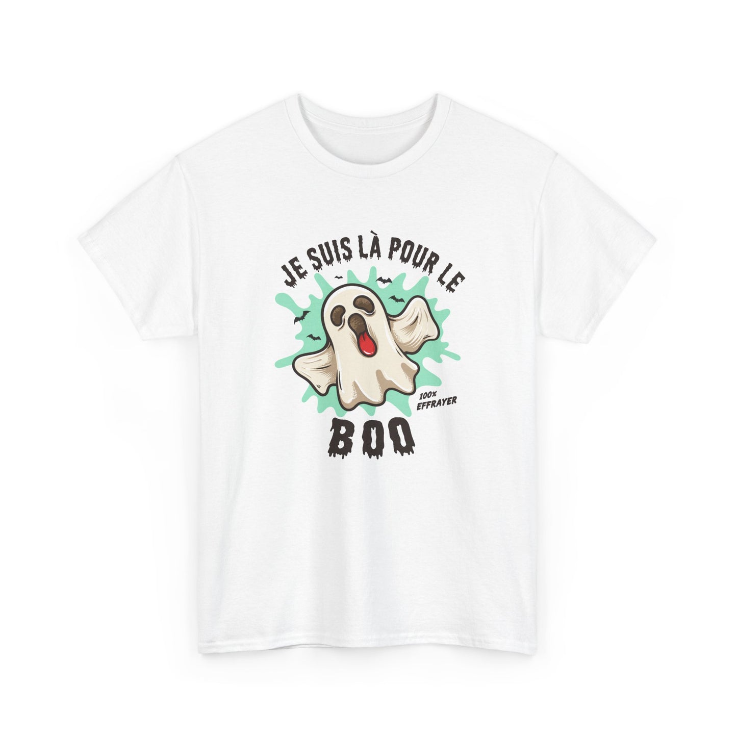 T-Shirt Halloween Homme et Femme – Fantôme Effrayant Humour – Cadeau Original Fête Halloween