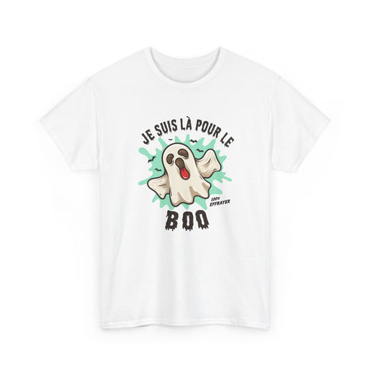 T-Shirt Halloween Homme et Femme – Fantôme Effrayant Humour – Cadeau Original Fête Halloween