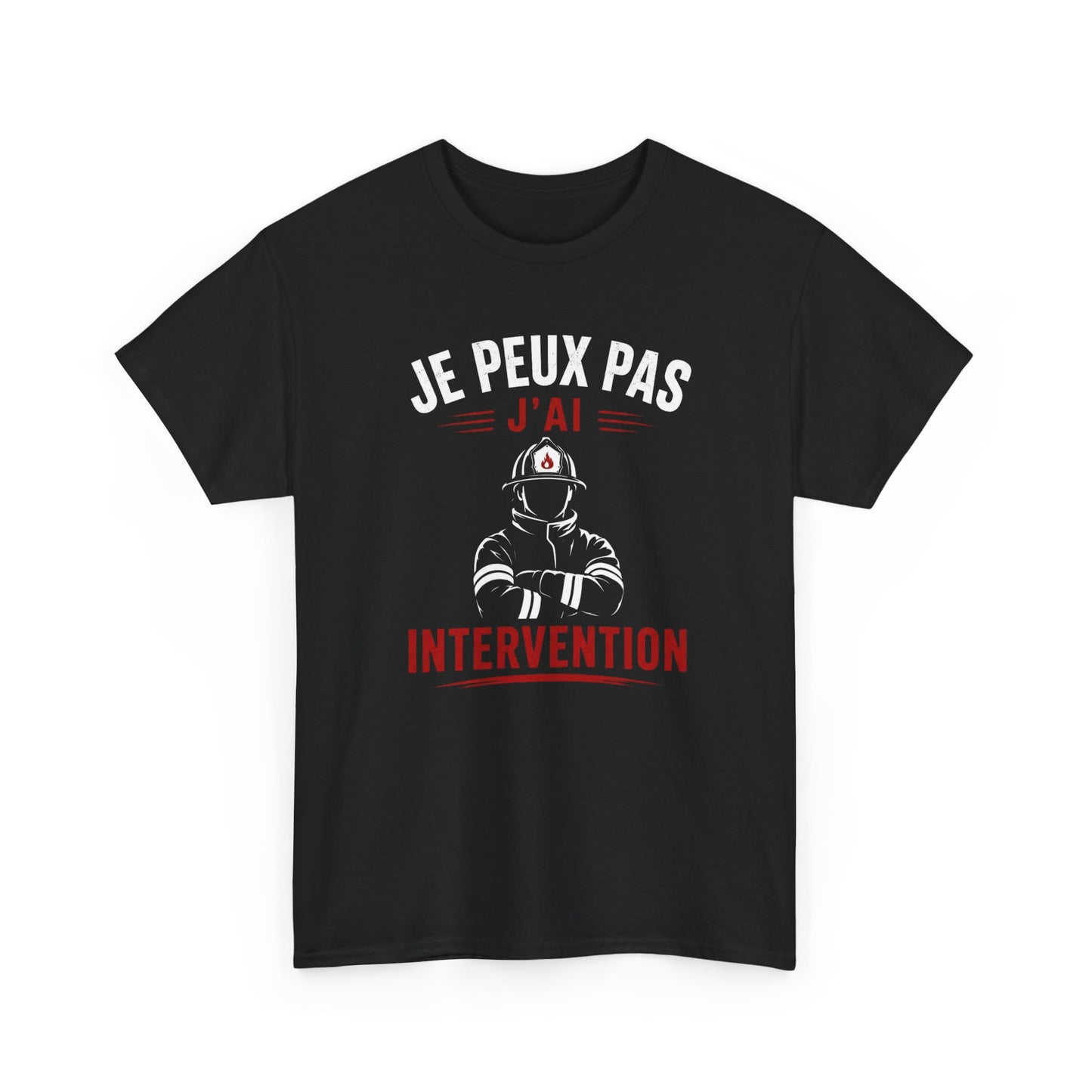 Tee-Shirt Pompier Homme et Femme – Sapeur-Pompier Intervention Secours – Cadeau Original pour Pompier Professionnel ou Volontaire