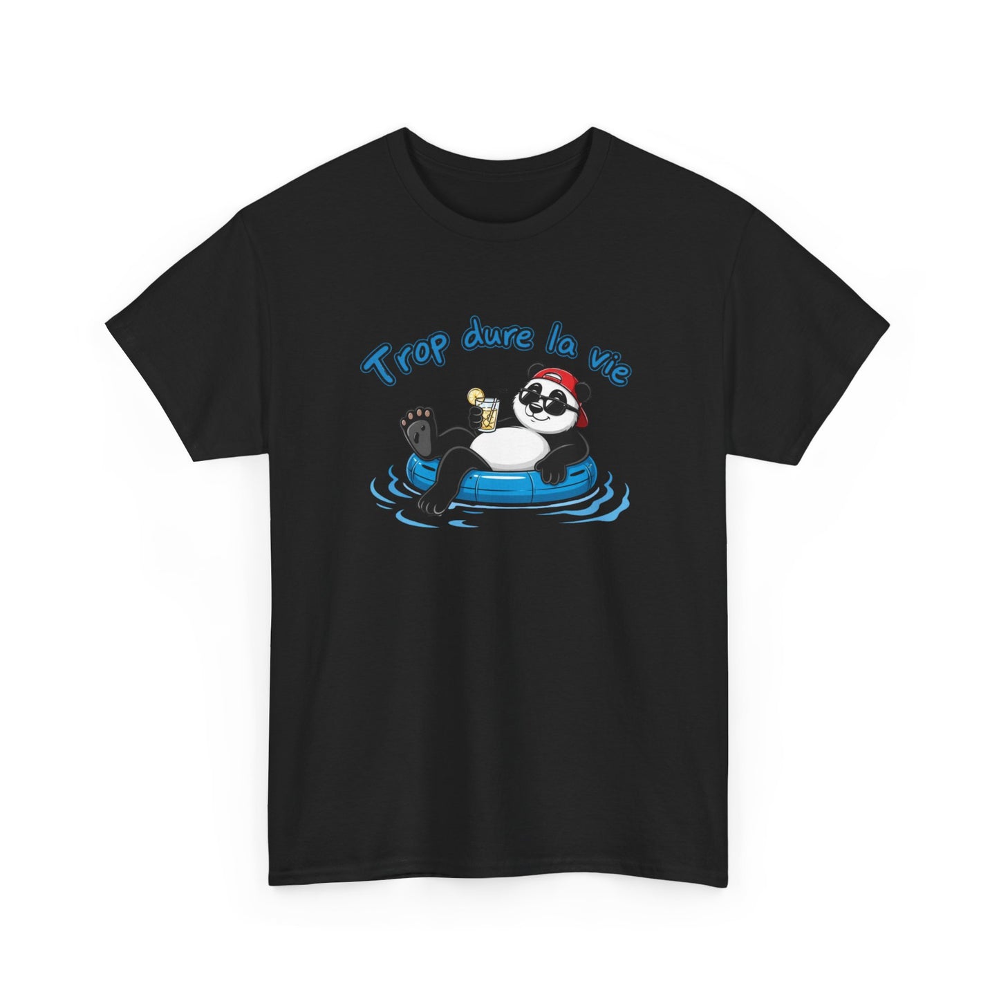 T-Shirt Panda Trop Dure La Vie – Tee Shirt Humour Vacances Chill Été – T-Shirt Drôle Homme Femme Détente Cadeau Original