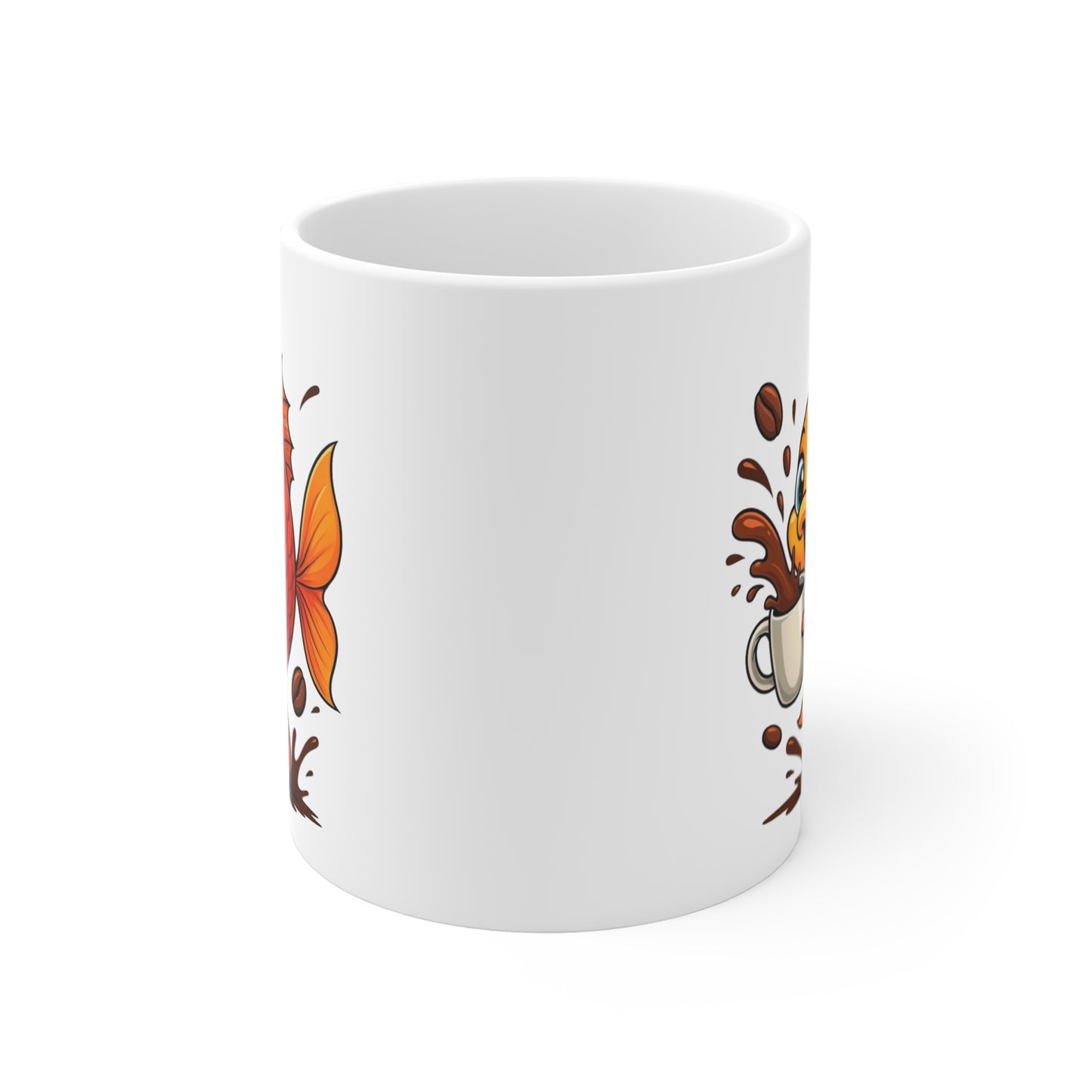 Tasse Poisson Amusant – Mug Café Cartoon Céramique 325ml – Cadeau Original Animal Mignon Marin