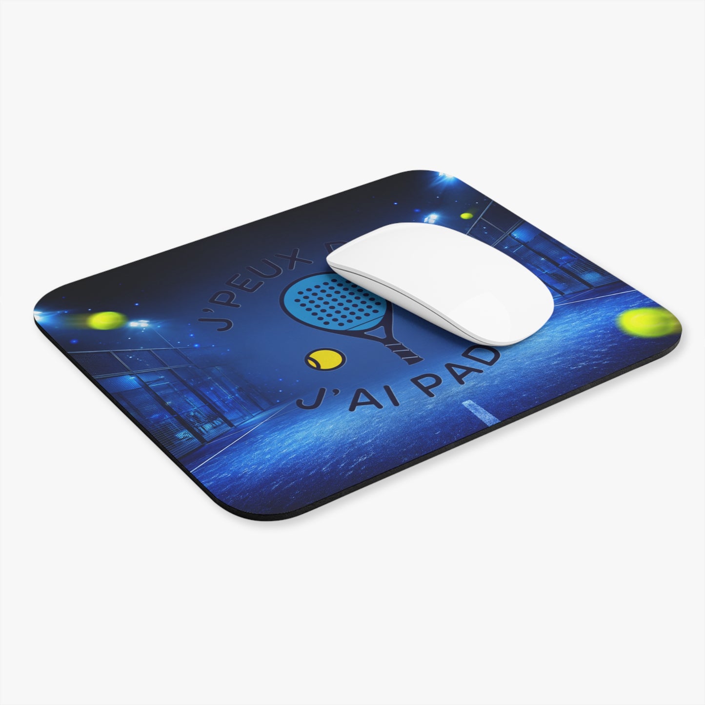 Tapis de Souris 22x18cm J’Peux Pas J’Ai Padel – Cadeau Humour Joueur de Padel – Accessoire Bureau Sport Homme Femme