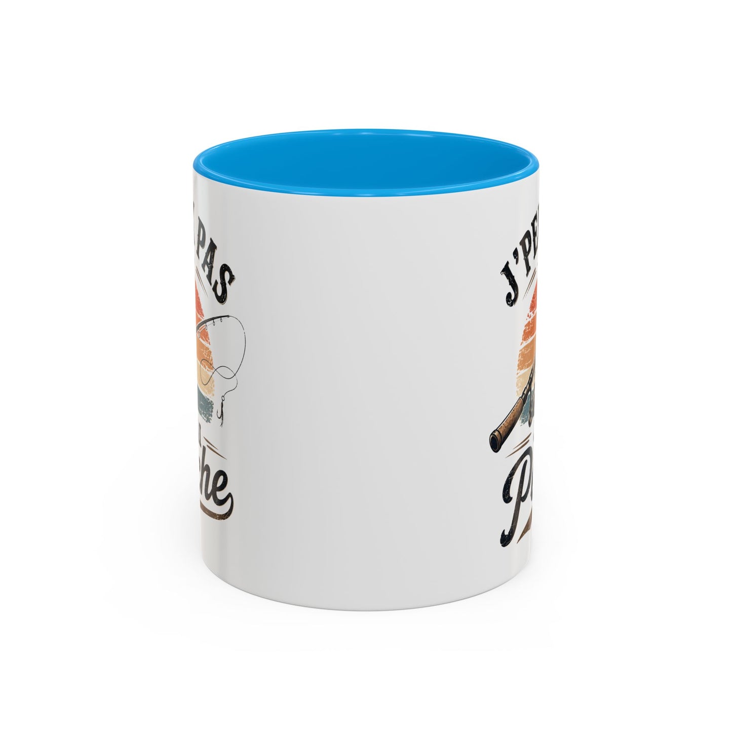 Tasse J’Peux Pas J’Ai Pêche – Mug Pêche Vintage Humoristique – Cadeau Pêcheur Homme Nature 325ml