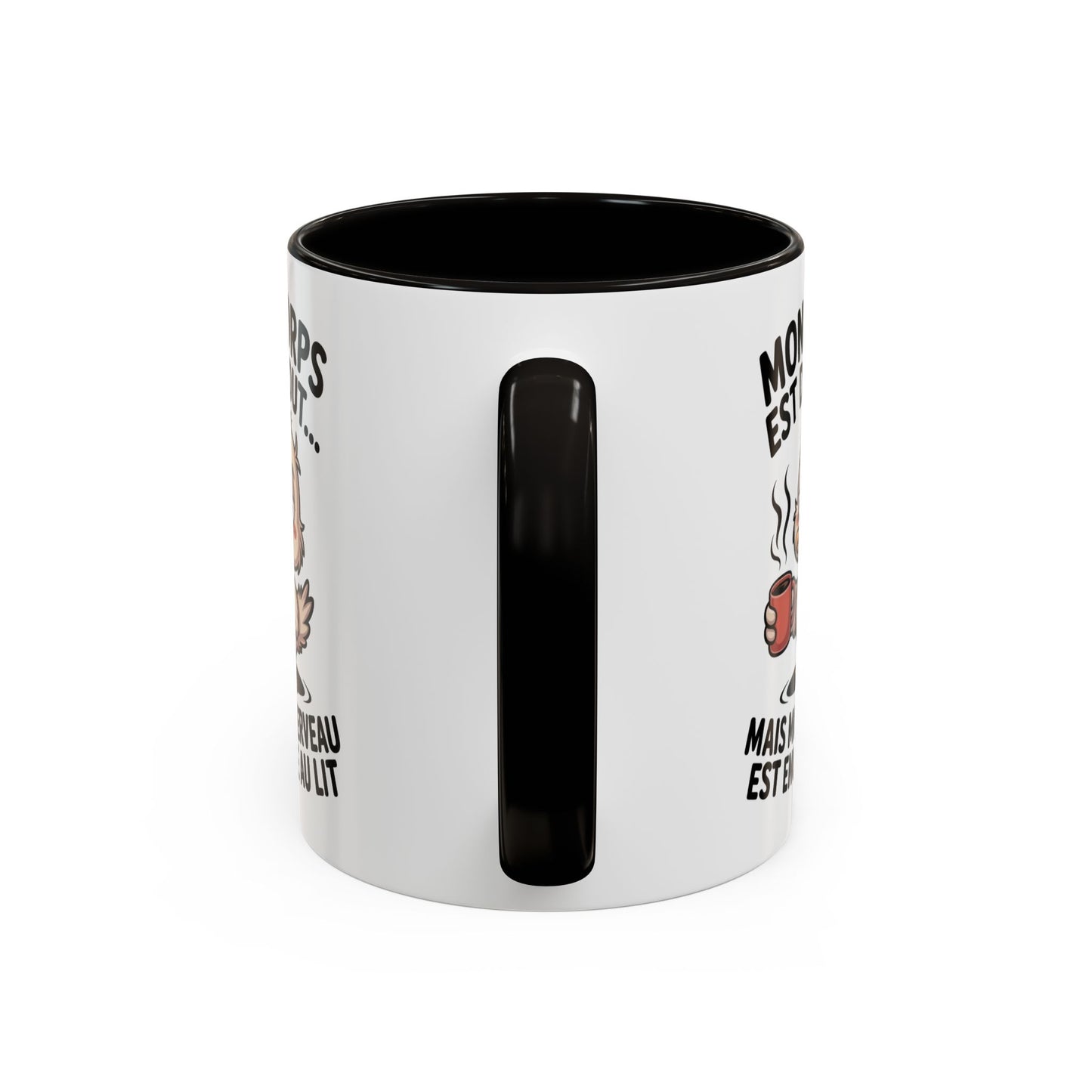 Tasse Canard Humour Café 325ml – Mug Céramique Fatigue Réveil Matin Cadeau Original Drôle