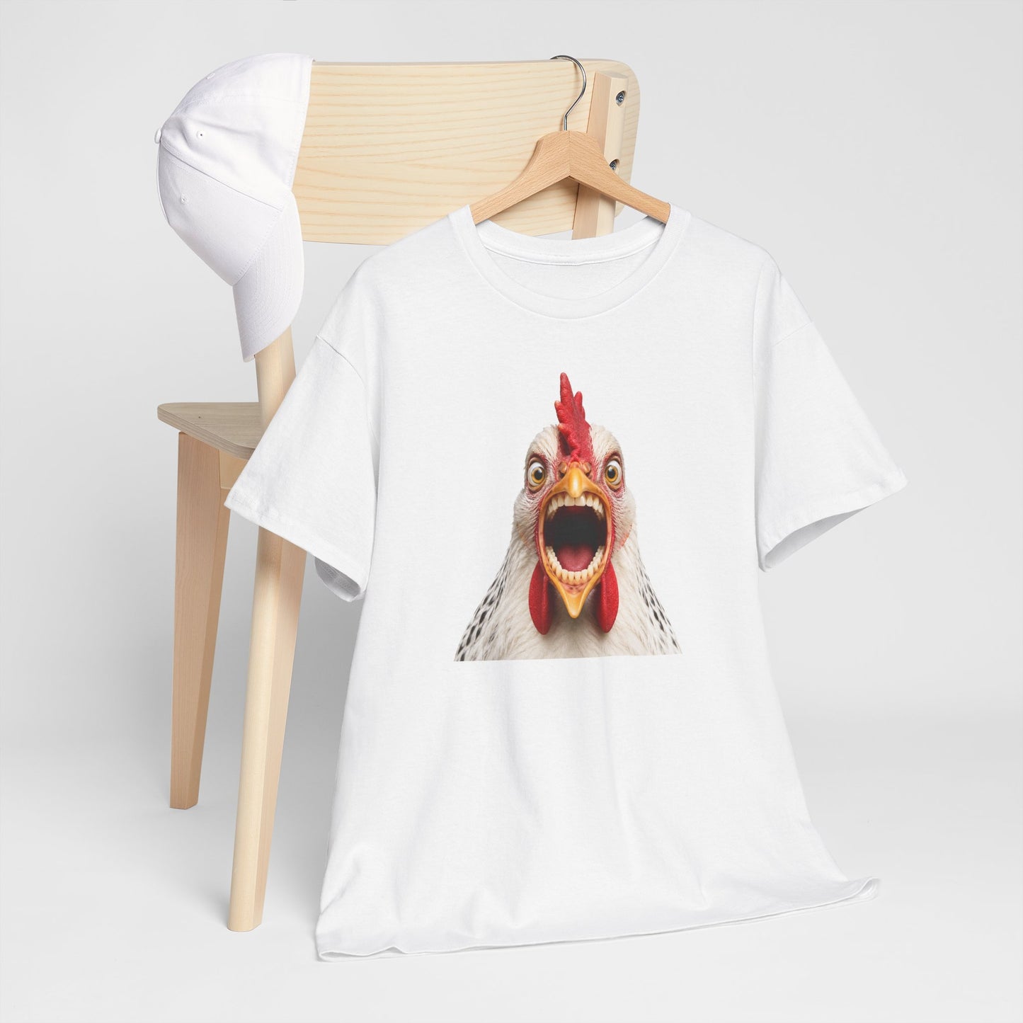 Tee-Shirt Humour Homme et Femme – Poule Drôle Expression Surprenante – Idée Cadeau Original Amateur Animaux Ferme Anniversaire